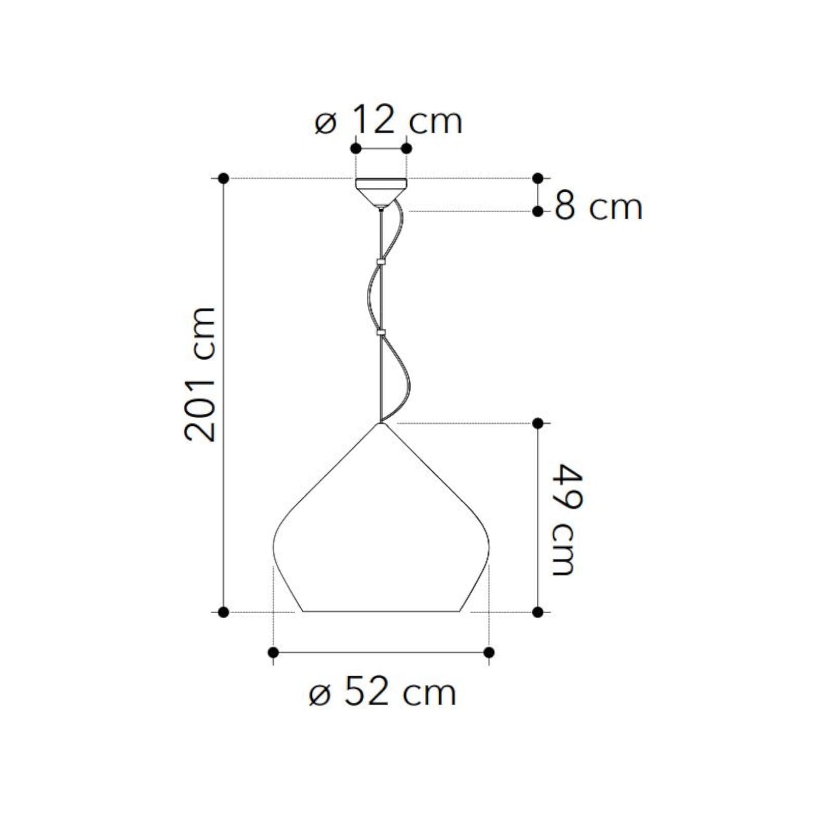 Lampada a sospensione 201h cm in metallo bianco