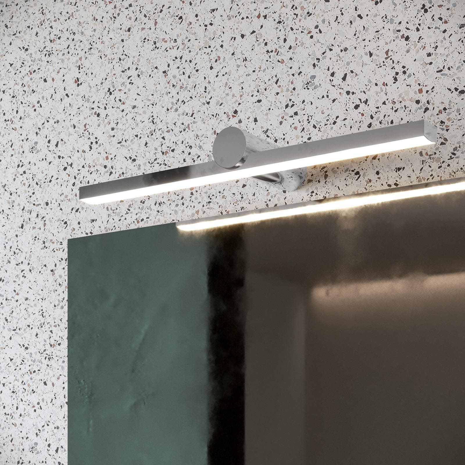 Lampada applique 45 cm in metallo cromo - Float