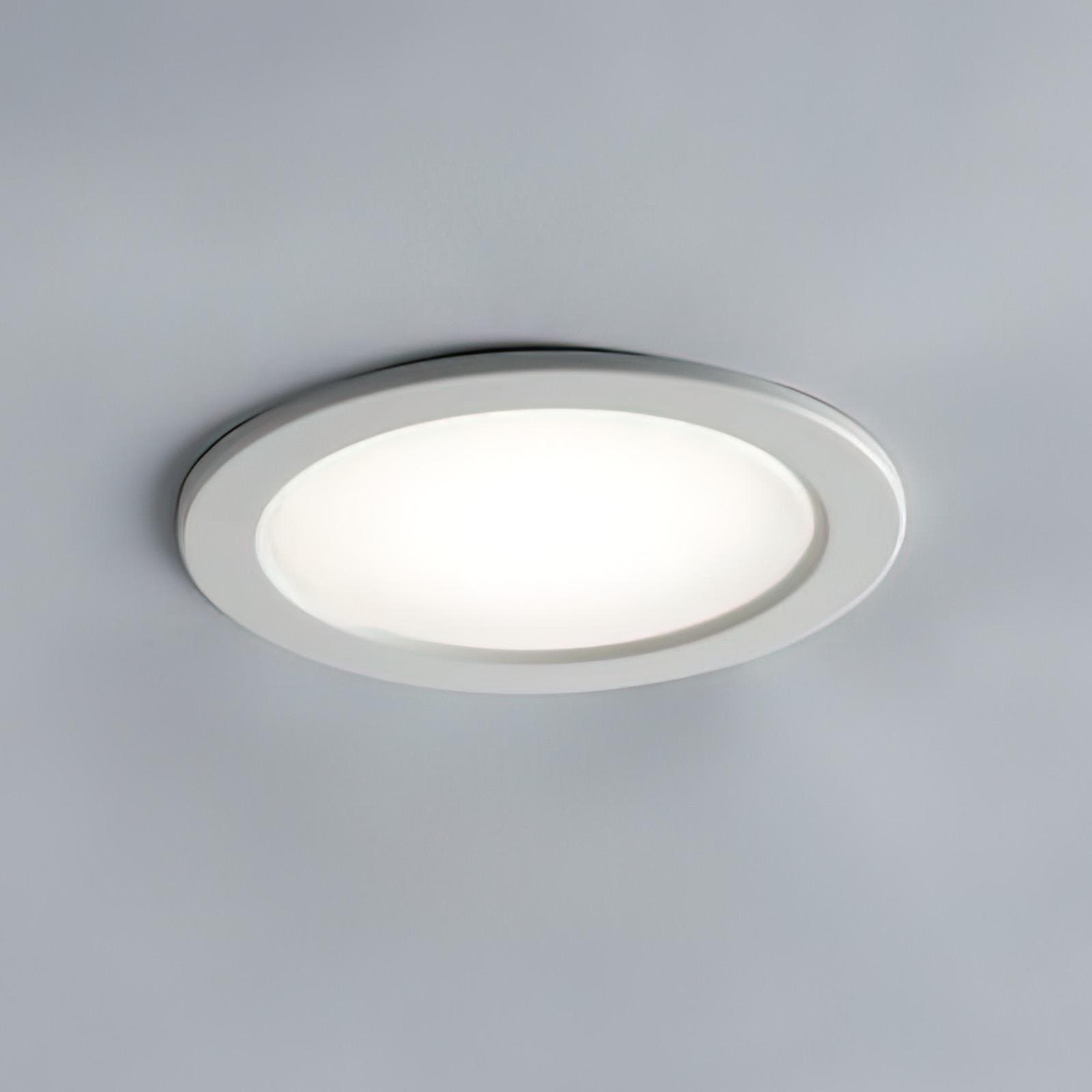 Lampada da incasso 6,5x1,8 cm in termoplastica bianca