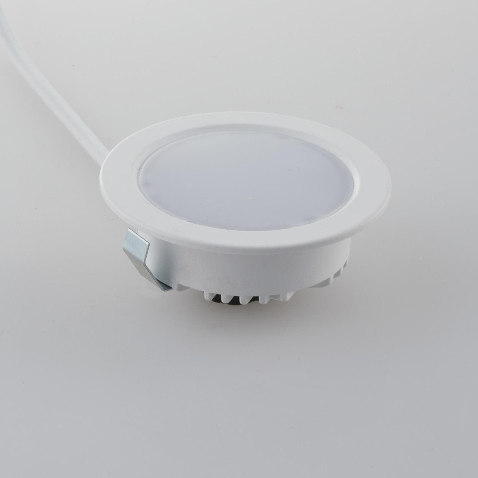 Lampada da incasso 6,5x1,8 cm in termoplastica bianca