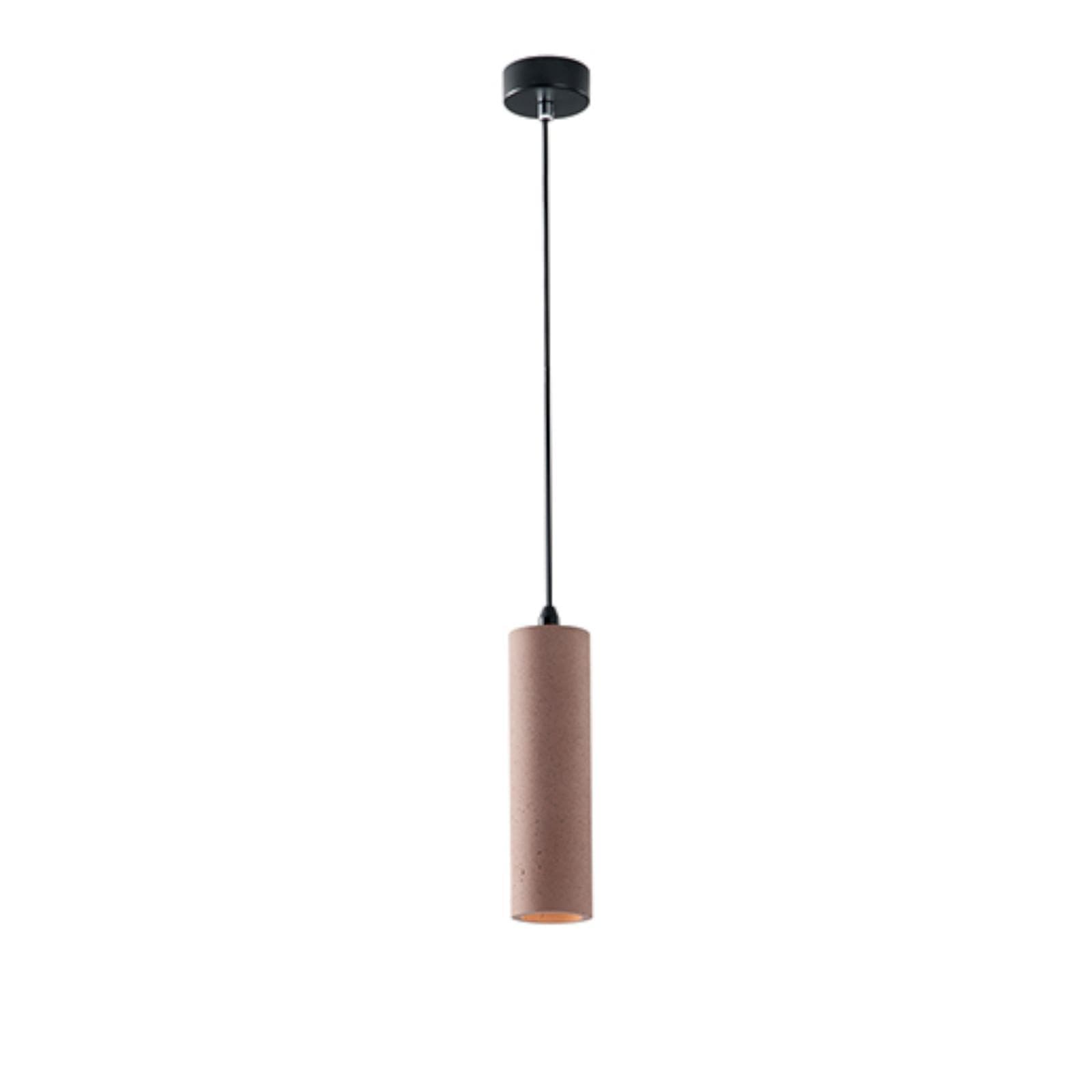 Lampada da soffitto 130h cm in cemento color mattone