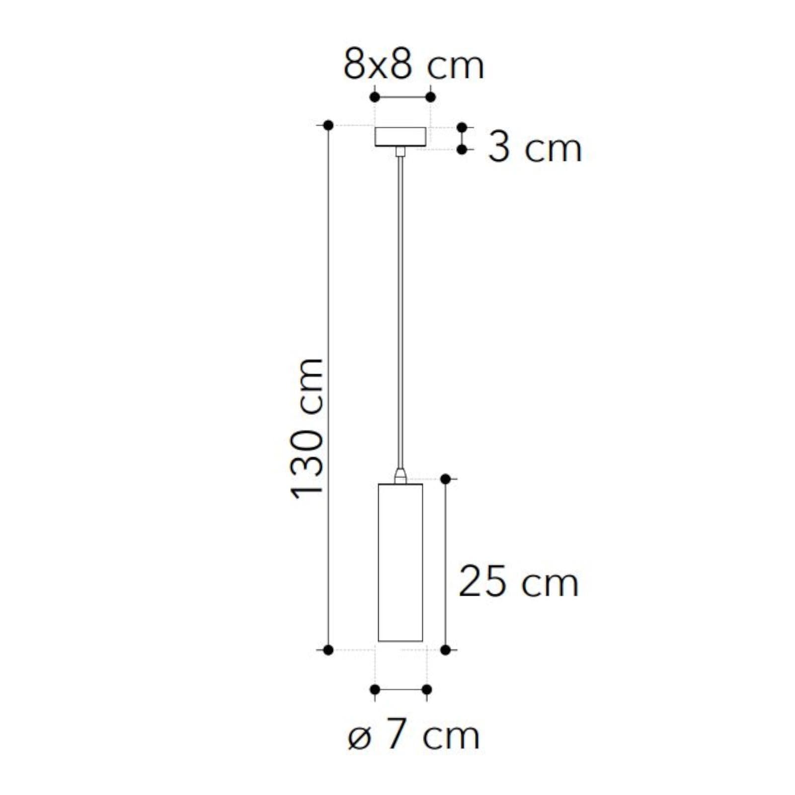 Lampada da soffitto 130h cm in cemento grigio