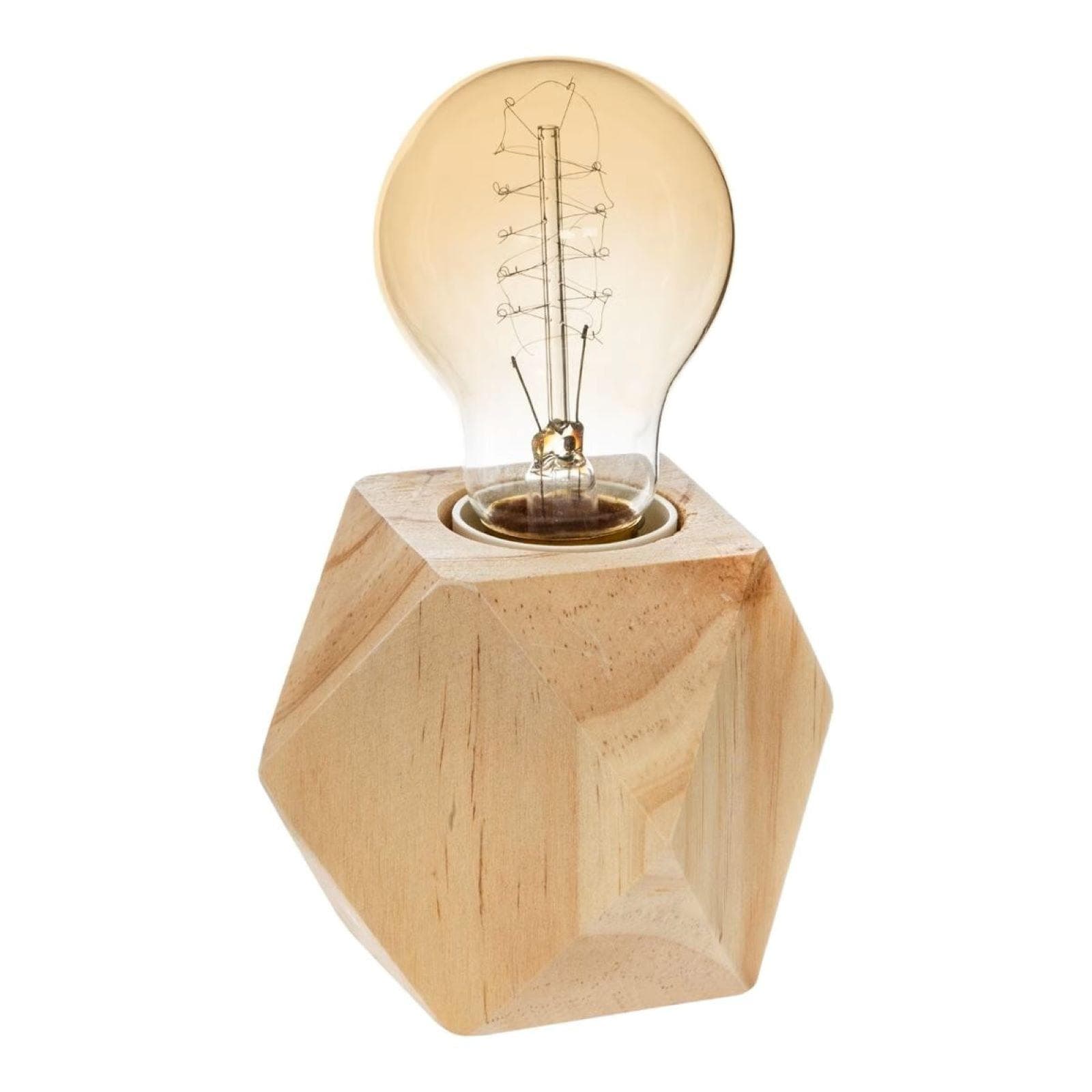 Lampada da tavolo 8h cm a legno di pino naturale