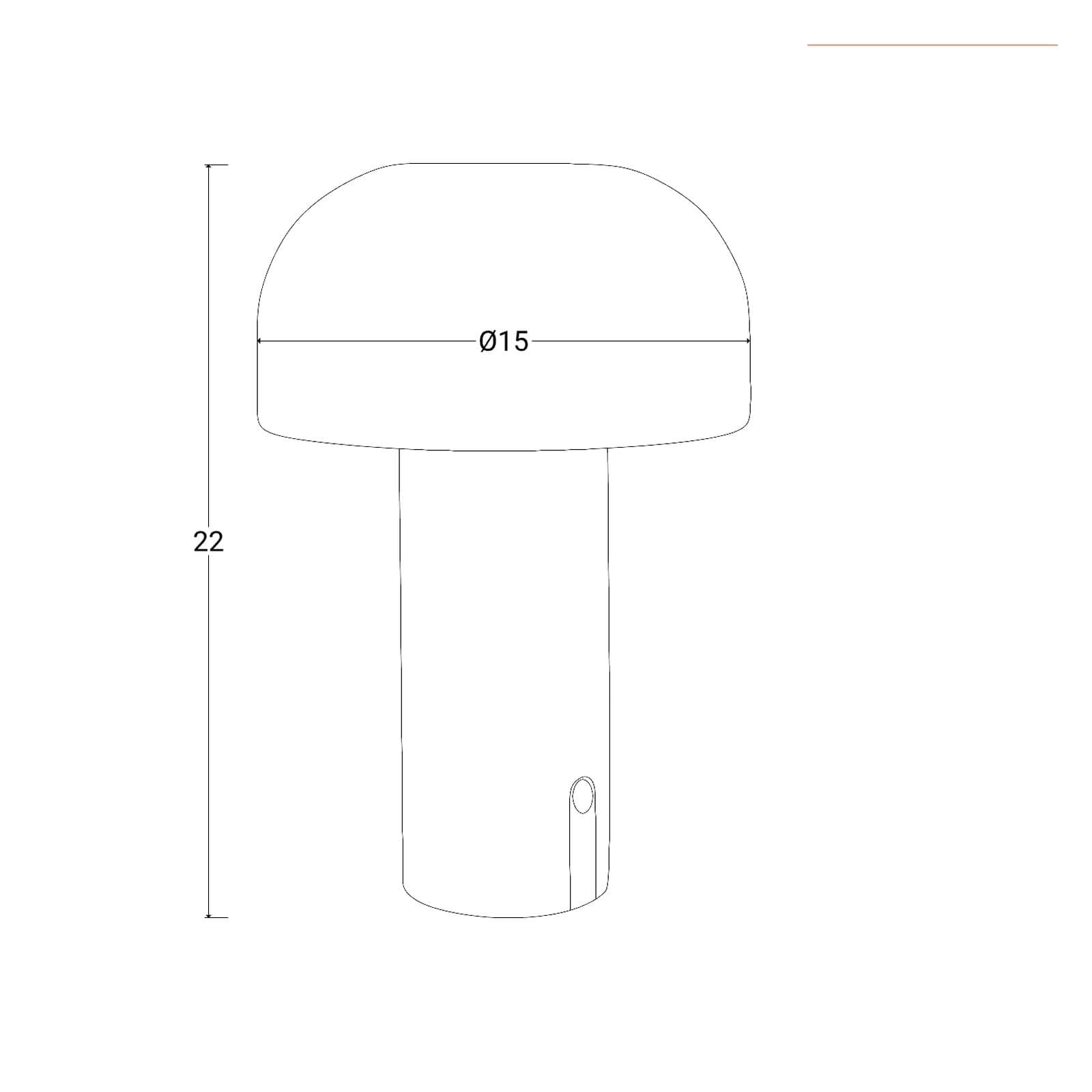 Lampada da tavolo LED paralume rotondo 15 cm in alluminio nero - Bramble