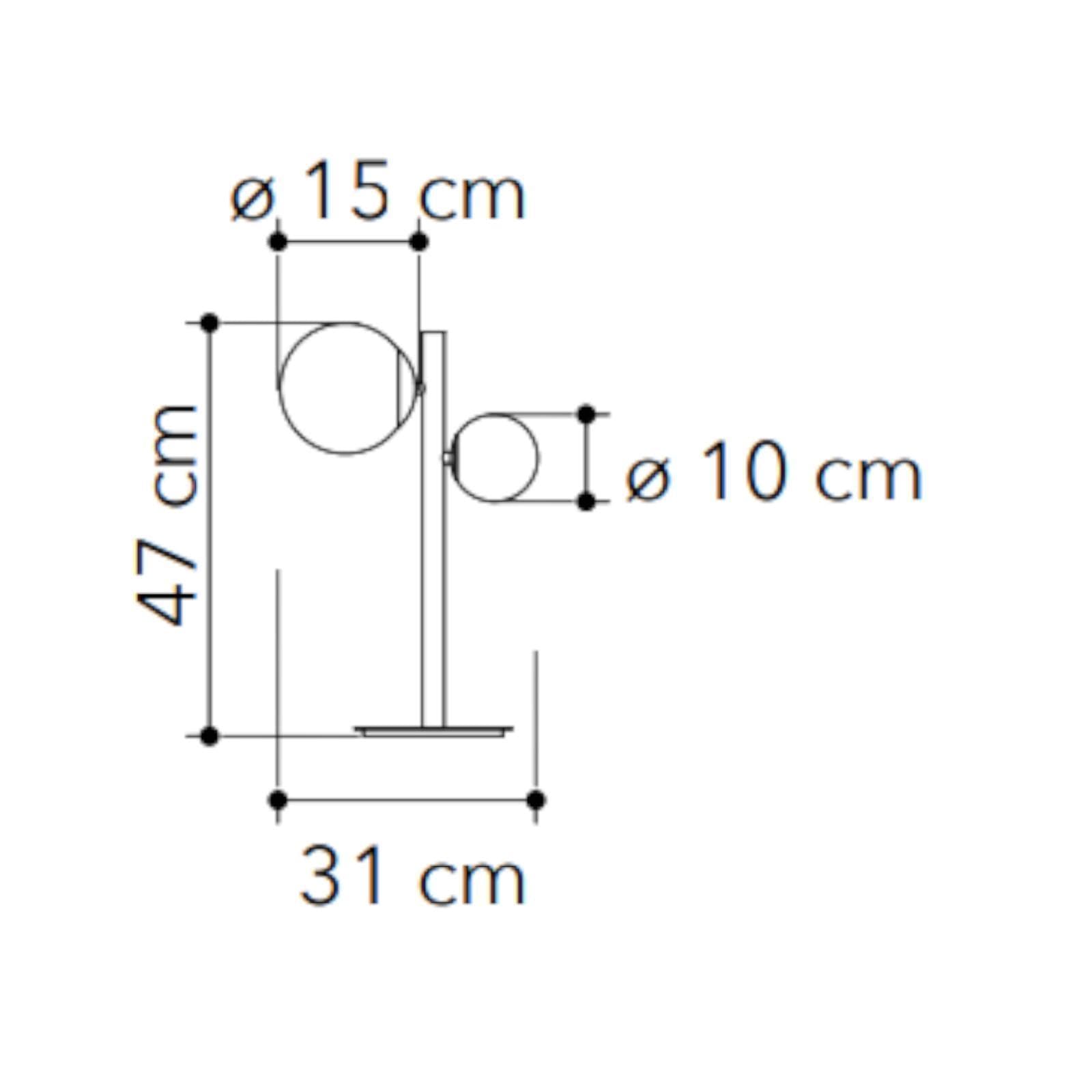 Lampada da tavolo per interno 31x47h cm oro rosa in vetro soffiato bianco