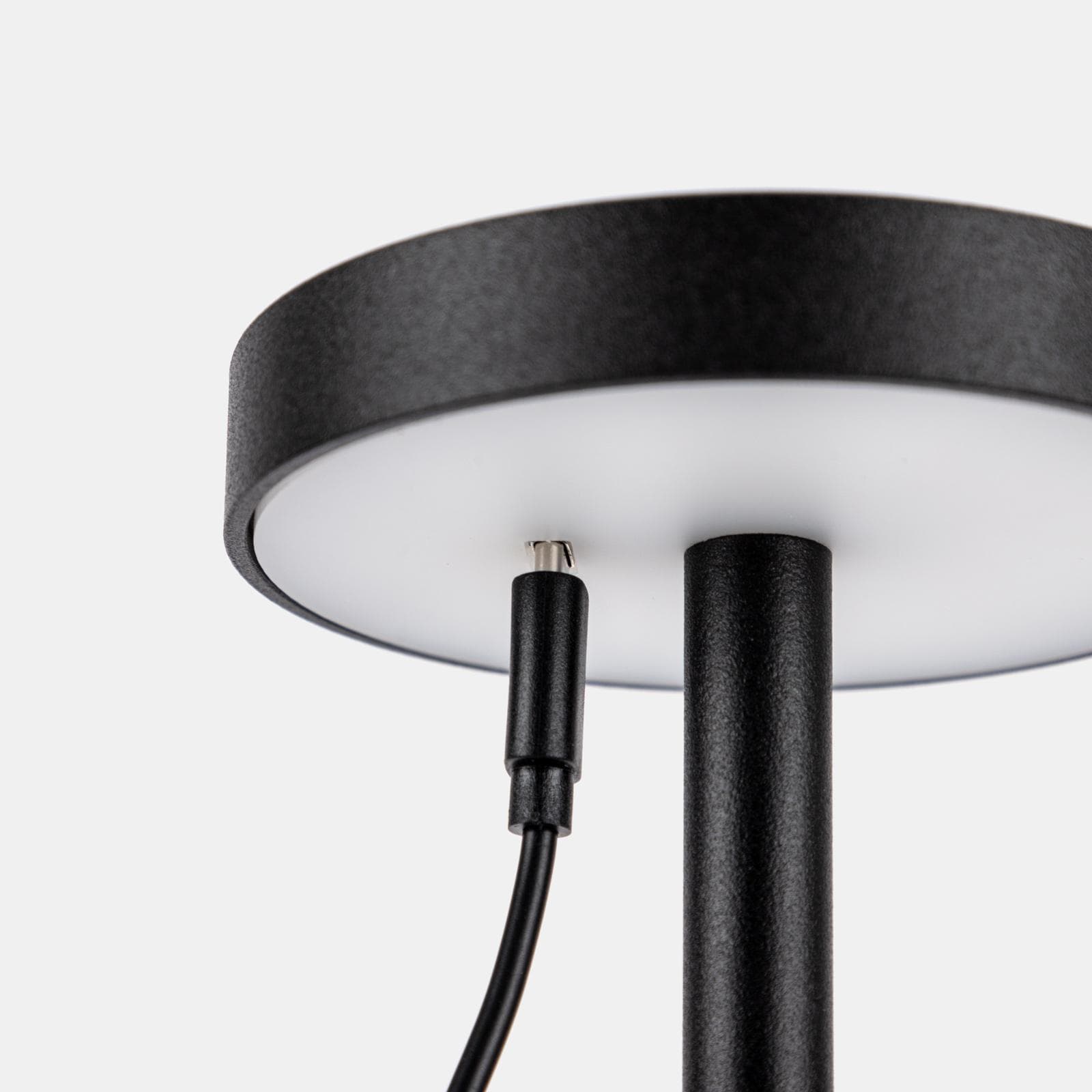 Lampada da tavolo portatile a LED 11x38h cm in alluminio nero - Spritz