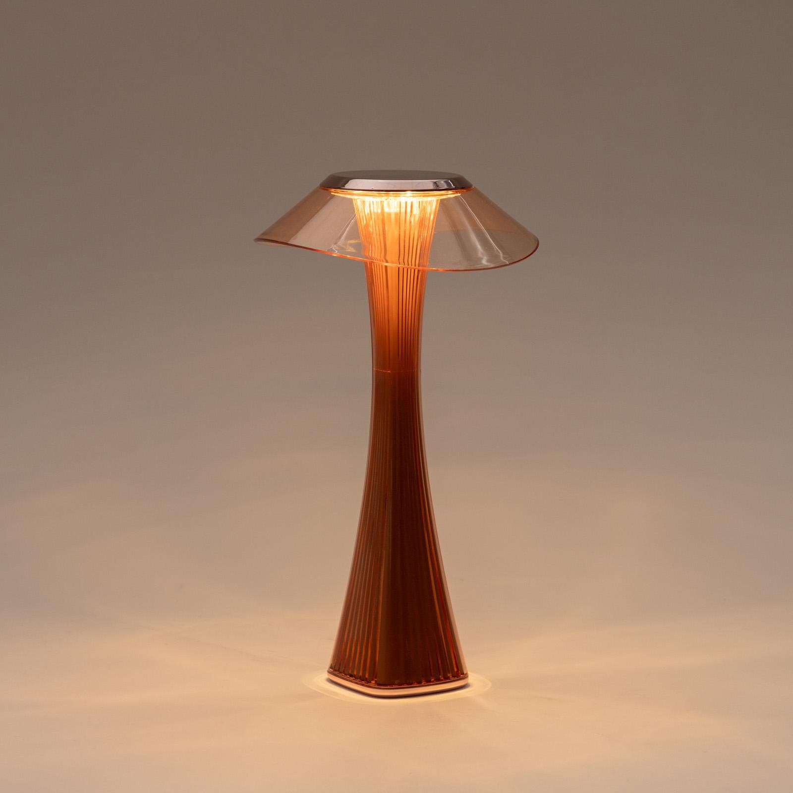 Lampada da tavolo touch 10x26 cm marrone - Fenia
