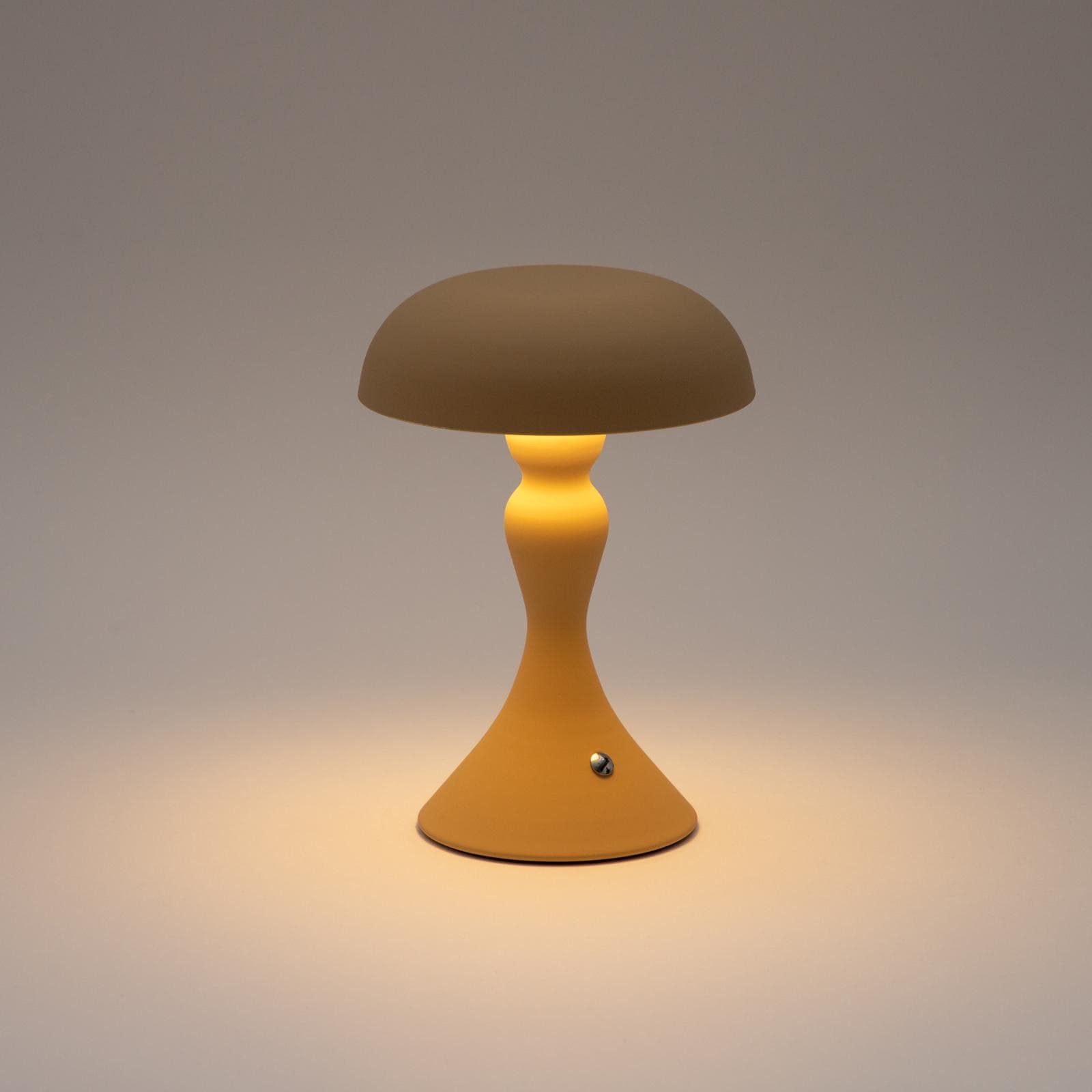 Lampada da tavolo touch 15x22 h cm in alluminio giallo - Elide