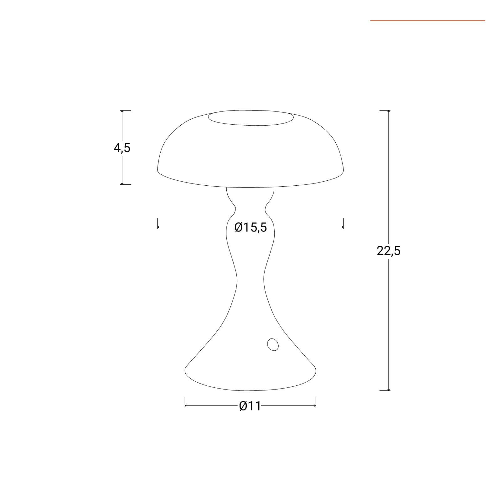 Lampada da tavolo touch 15x22 h cm in alluminio rame - Elide