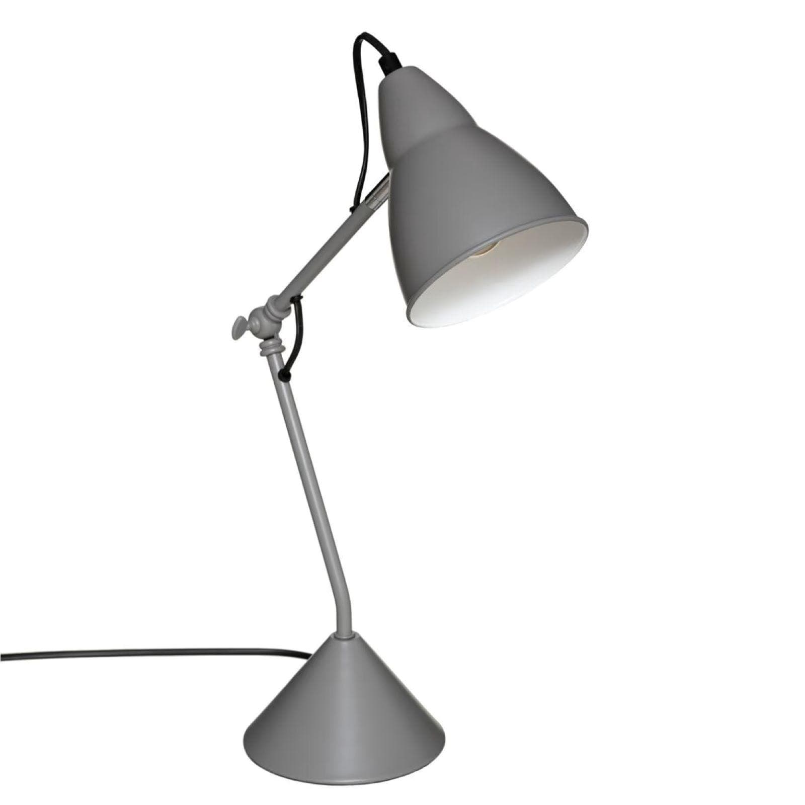 Lampada d'appoggio 62 h cm in metallo grigio con snodo