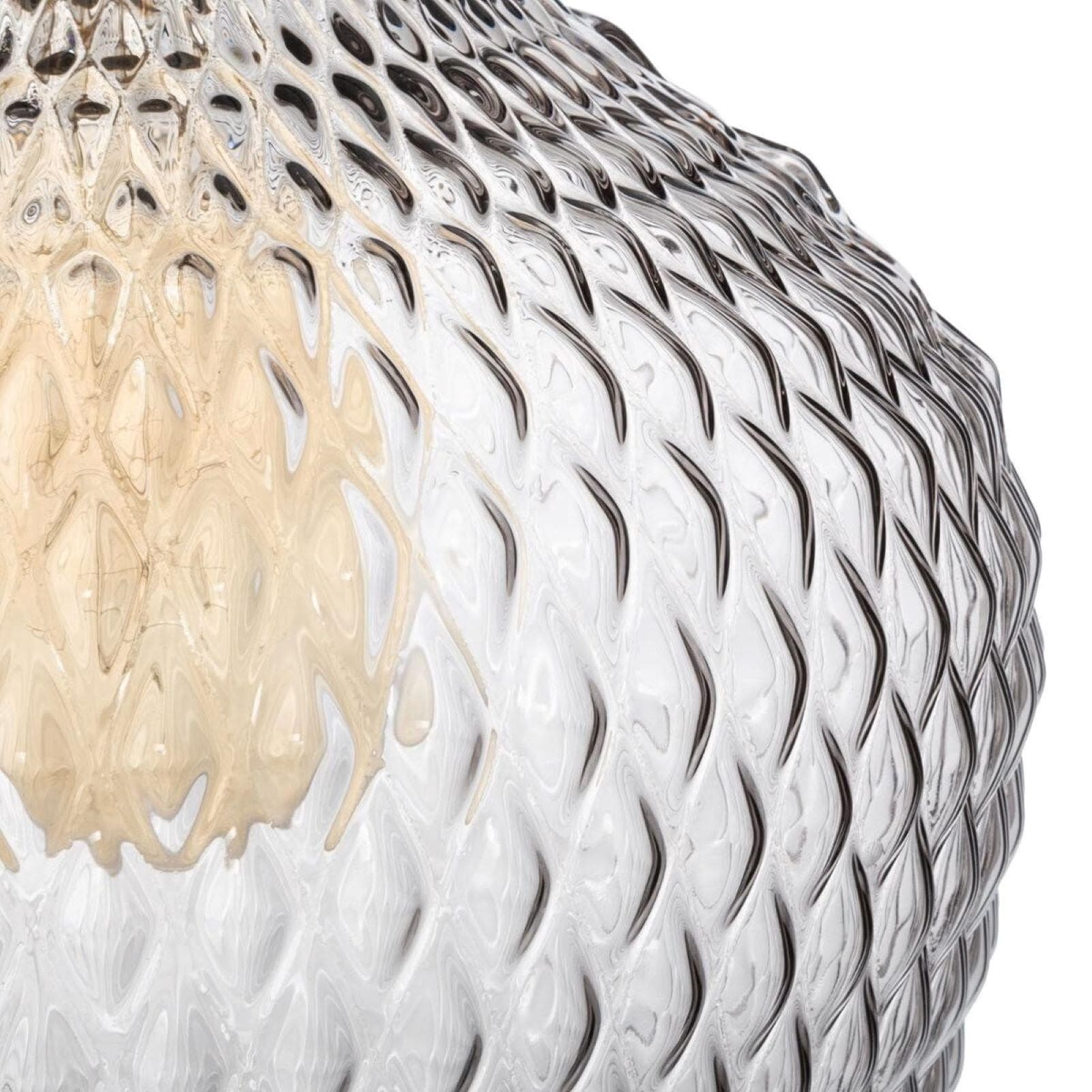 Lampada sospesa rotonda 21 cm in vetro fumè