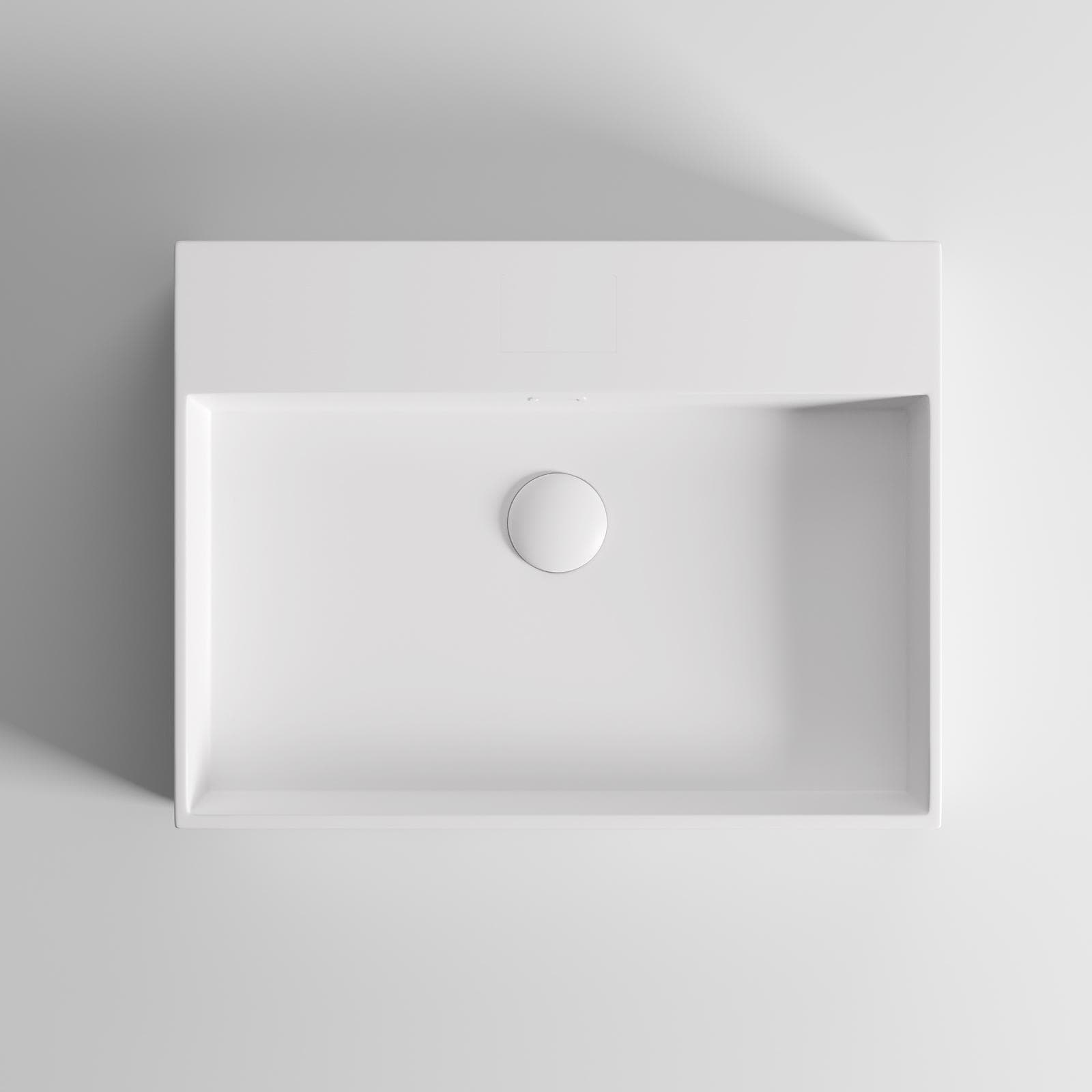 Lavabo 60x46 cm in resina bianco opaco - Lake