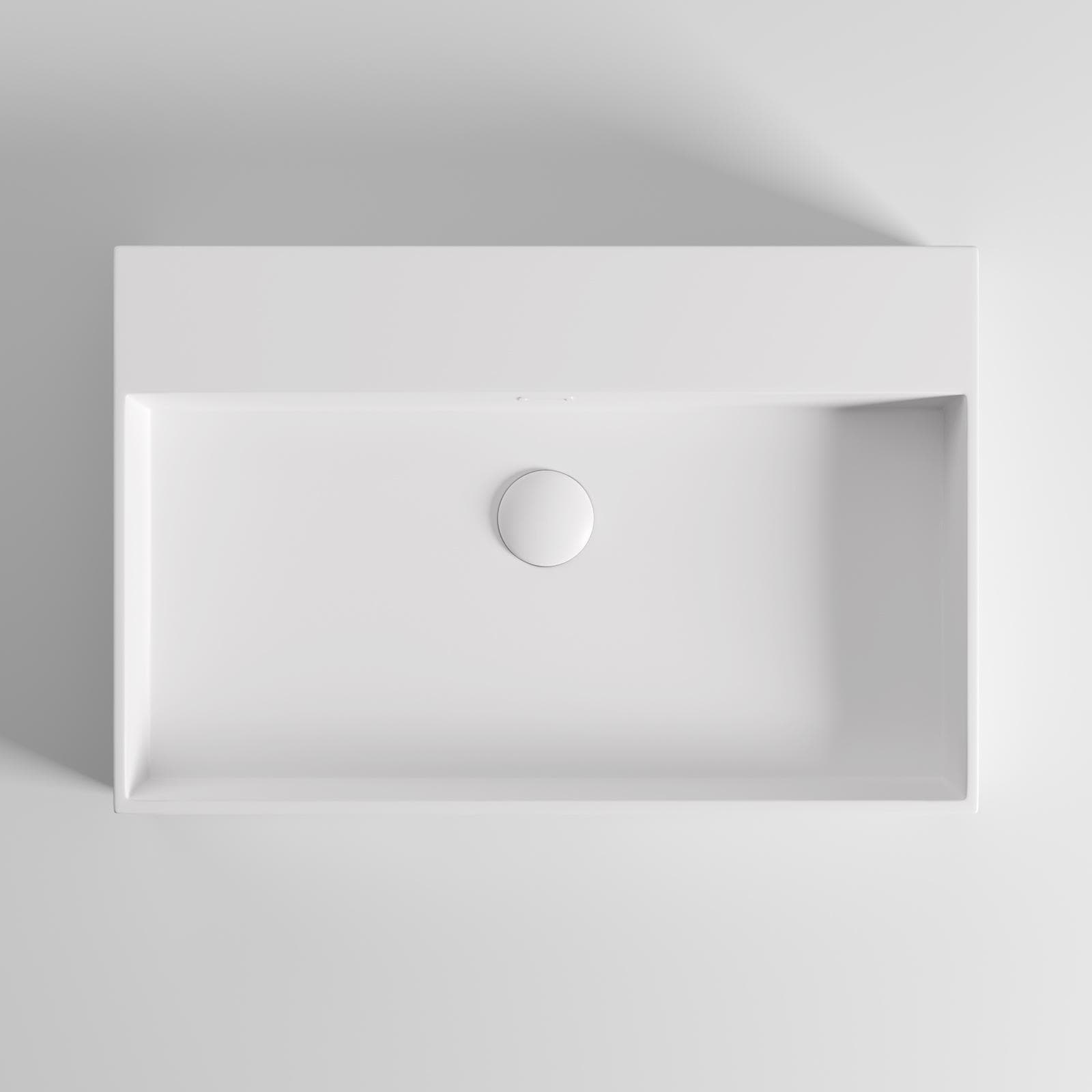 Lavabo 70x46 cm in resina bianco opaco - Lake