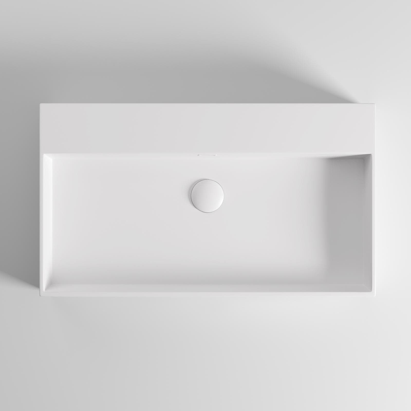 Lavabo 80x46 cm in resina bianco opaco - Lake
