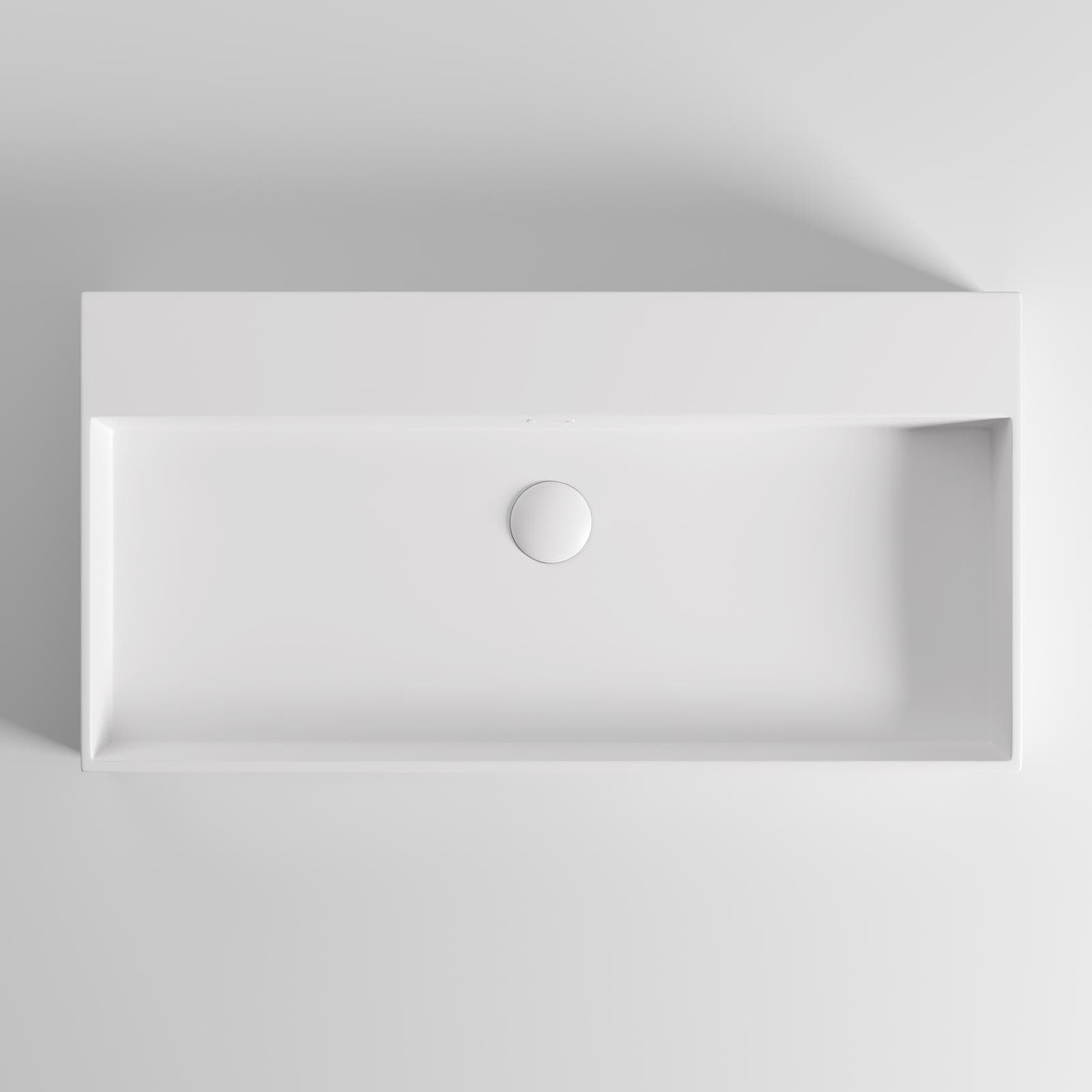 Lavabo 90x46 cm in resina bianco opaco - Lake