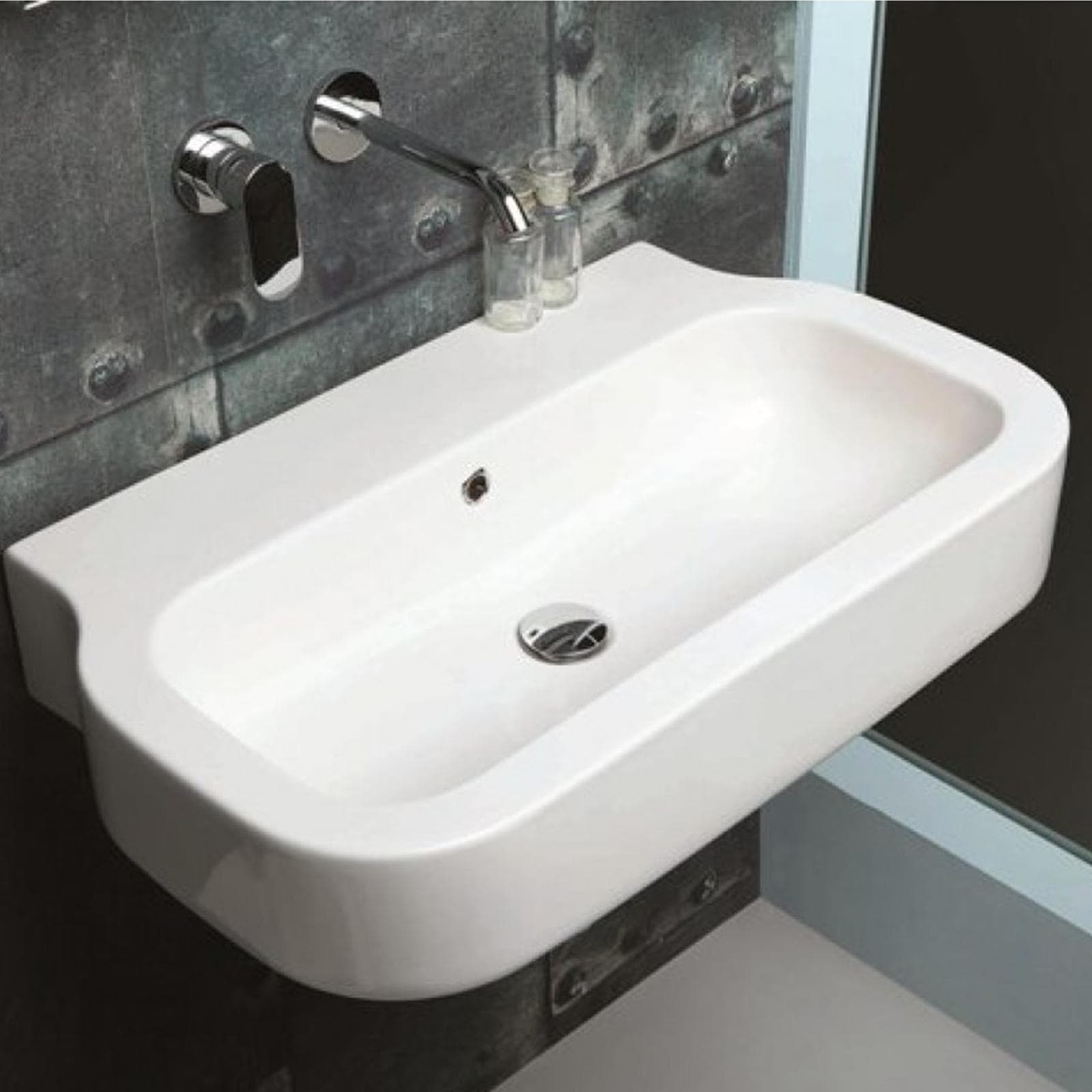 Lavabo Azzurra Ceramica Glaze da 60 cm installazione sospesa o da appoggio