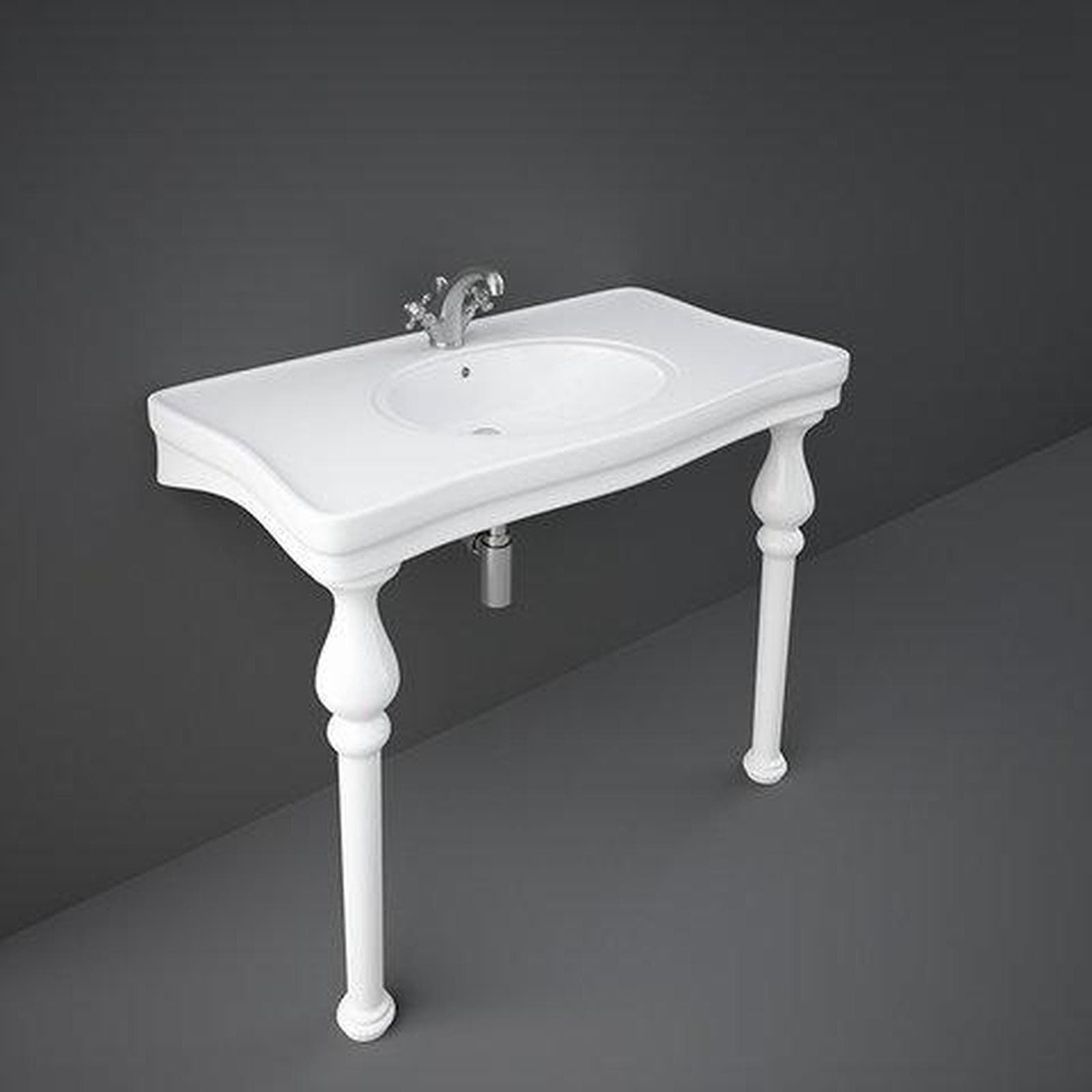 Lavabo-consolle da appoggio 84,5x57,5 cm in ceramica bianco alpino - Fanit
