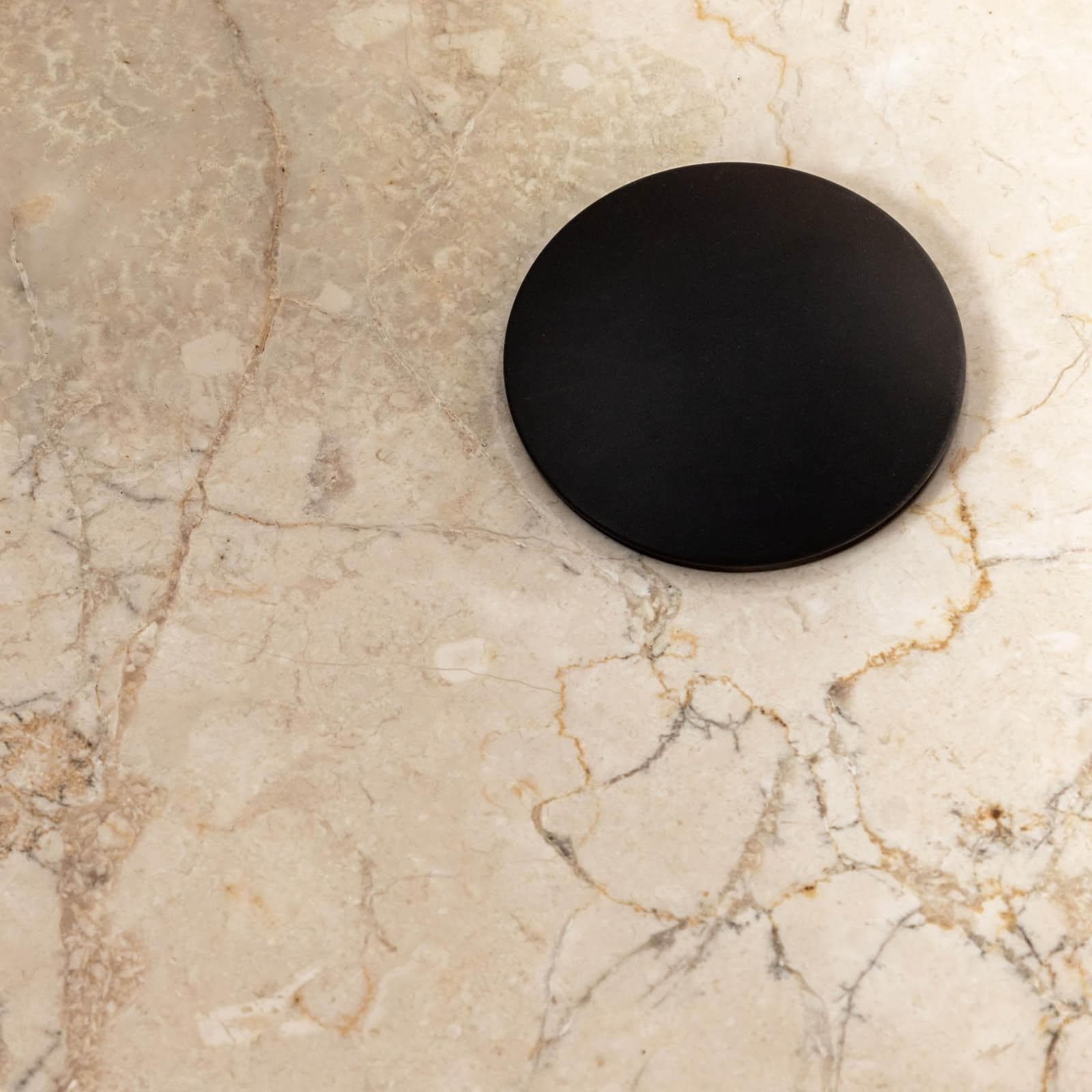 Lavabo da appoggio 40 cm in marmo semilucido crema - Artizan