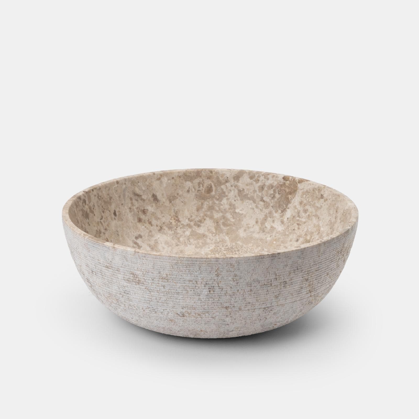 Lavabo da appoggio 40x15h cm in marmo rigato crema - Artizan