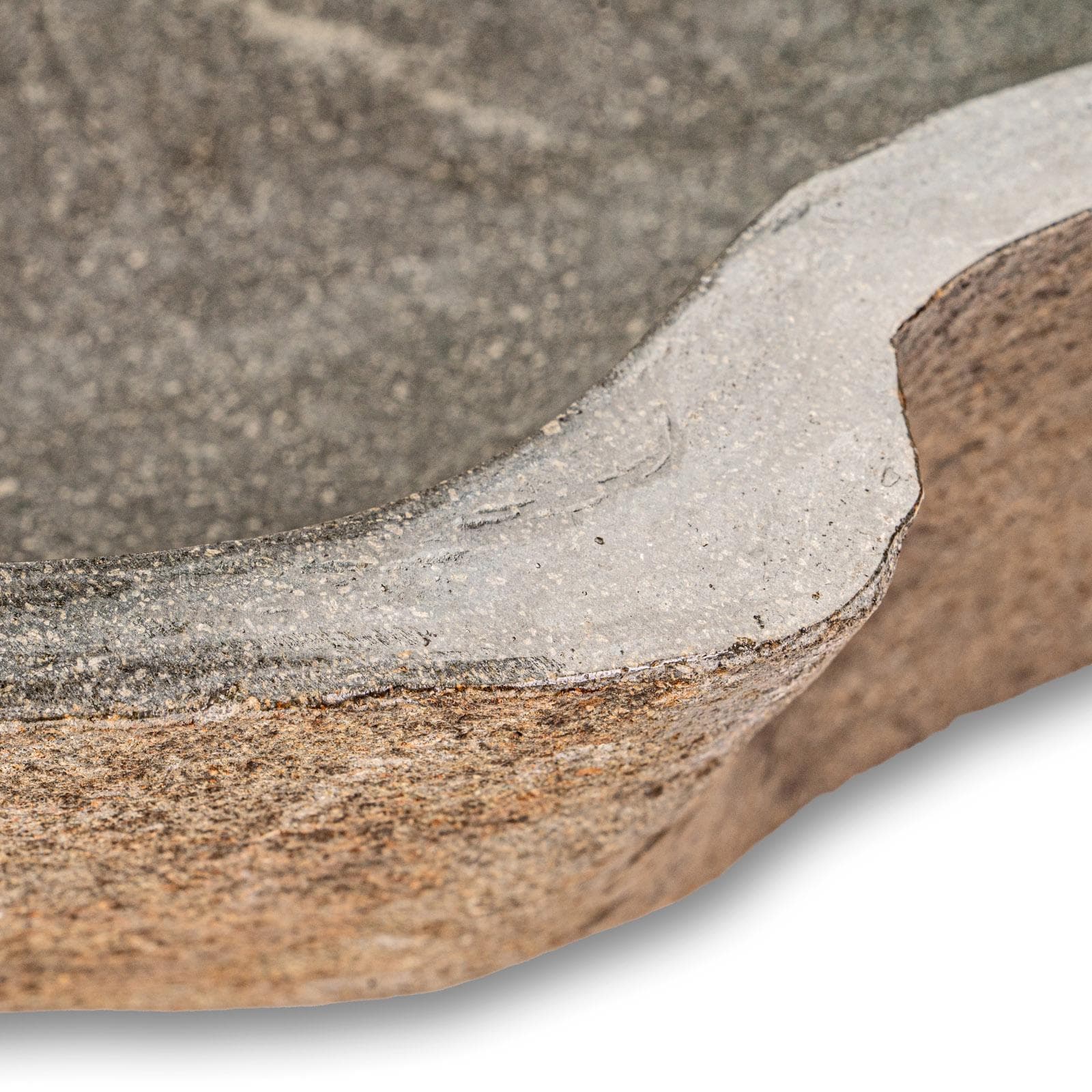 Lavabo da appoggio 60-70 cm in pietra naturale grigio antracite - Artizan