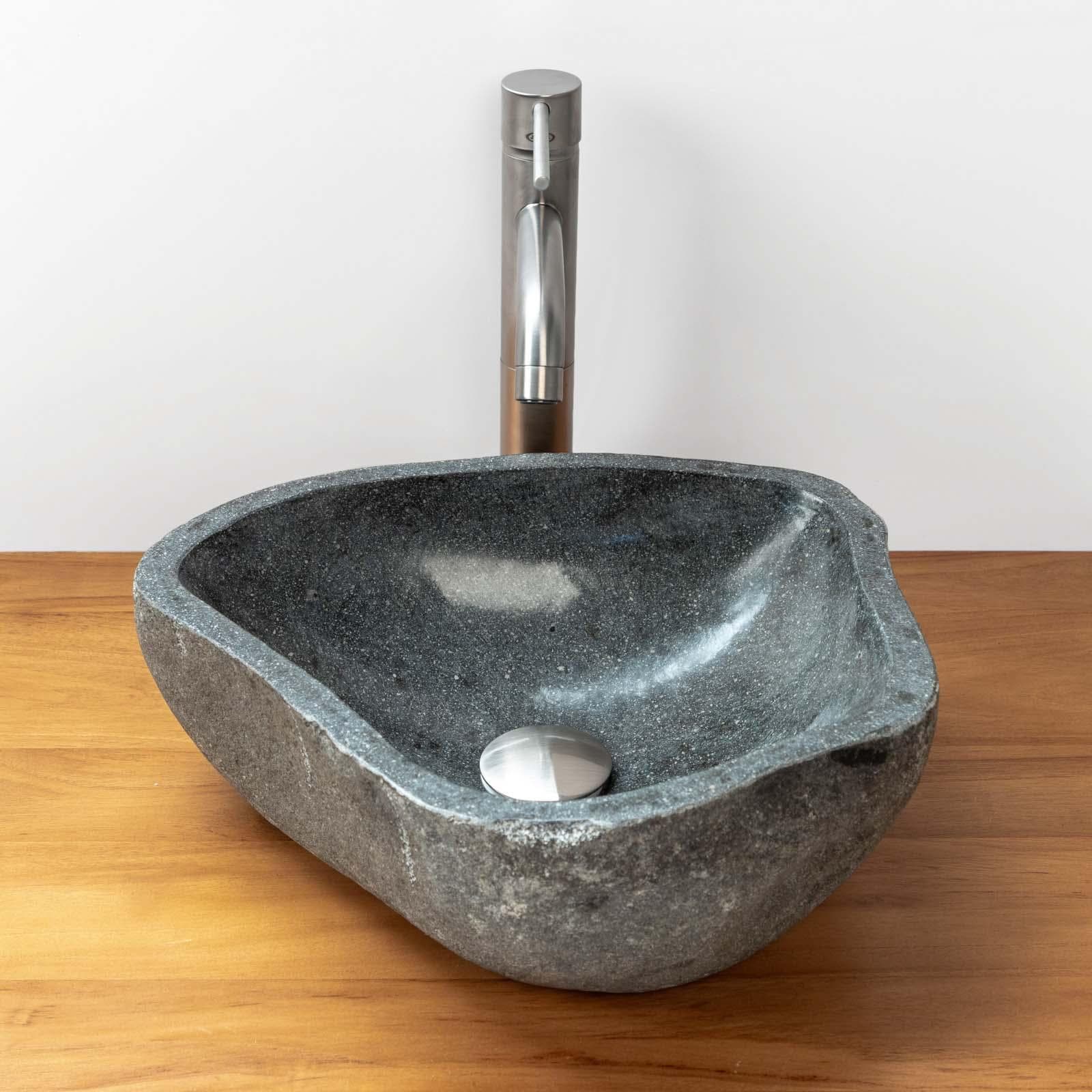 Lavabo da appoggio 35-45 cm in pietra naturale color naturale - Artizan