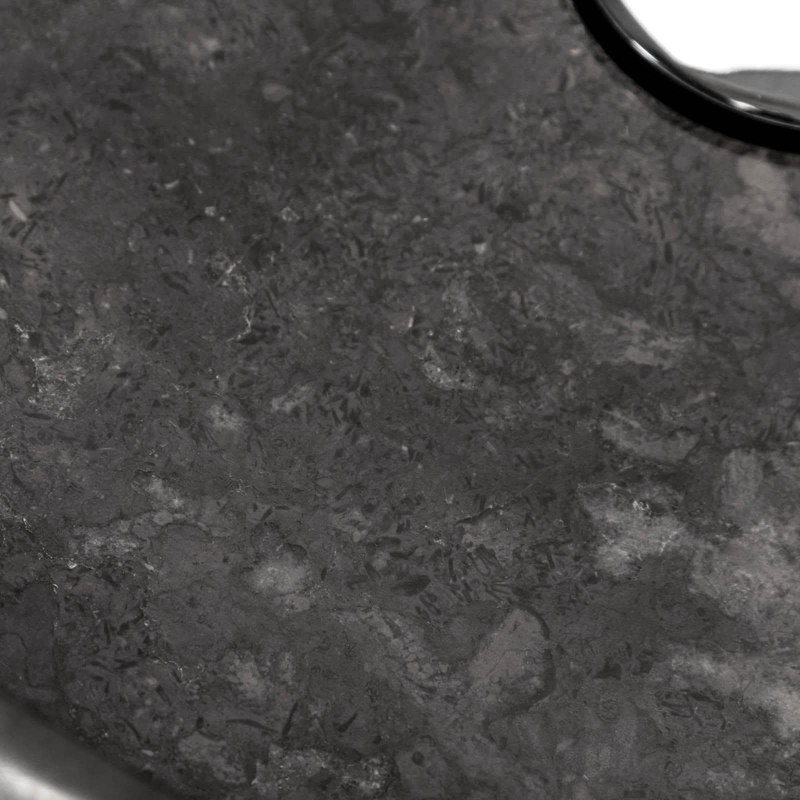 Lavabo da appoggio monoforo 40 cm in marmo nero - Artizan