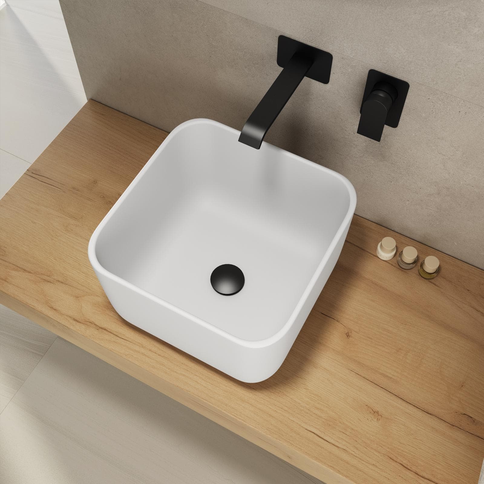 Lavabo d'appoggio 36,5x24,5 h cm bianco opaco - Capital