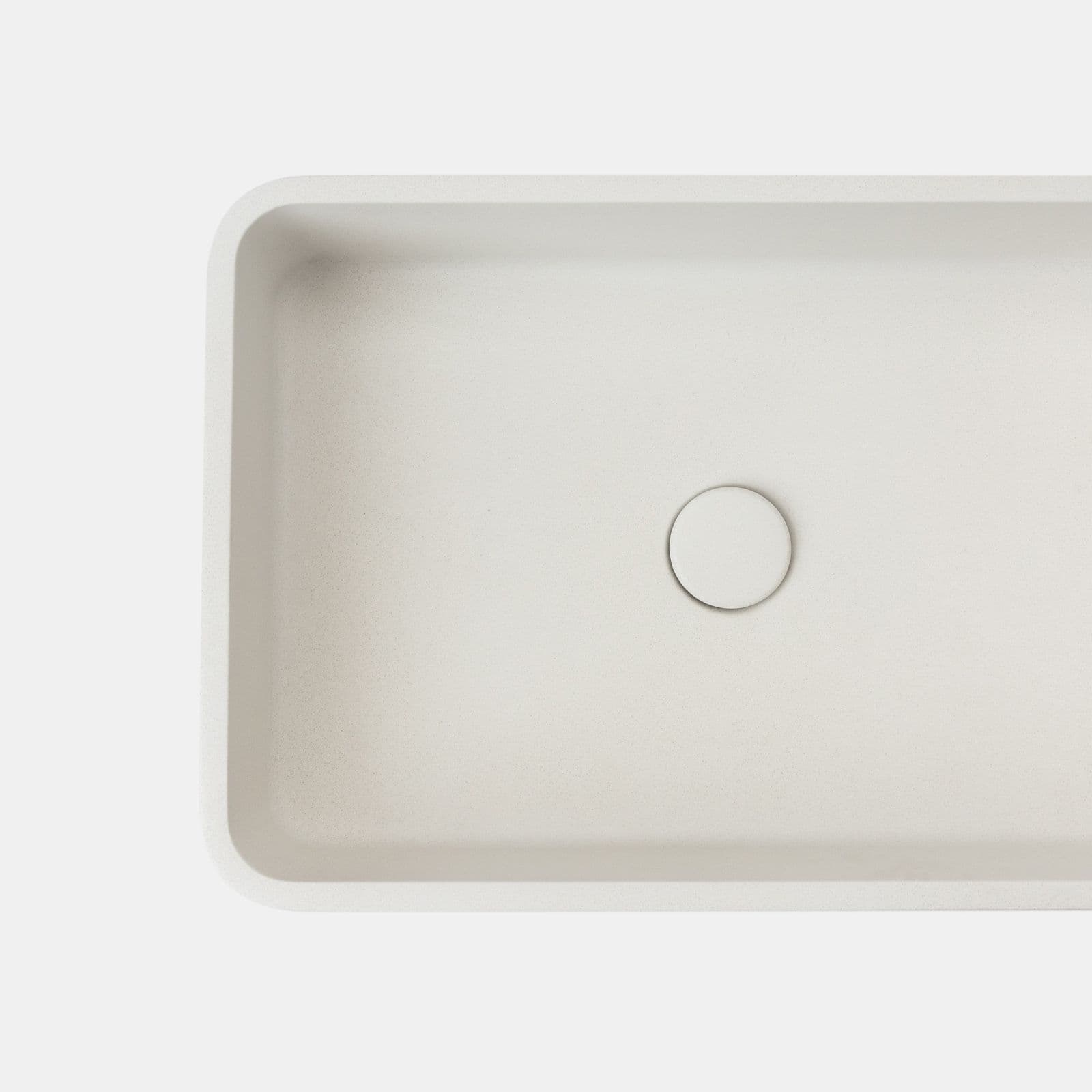 Lavabo d'appoggio 50x32,5x12 h cm in cemento bianco - Hamilton