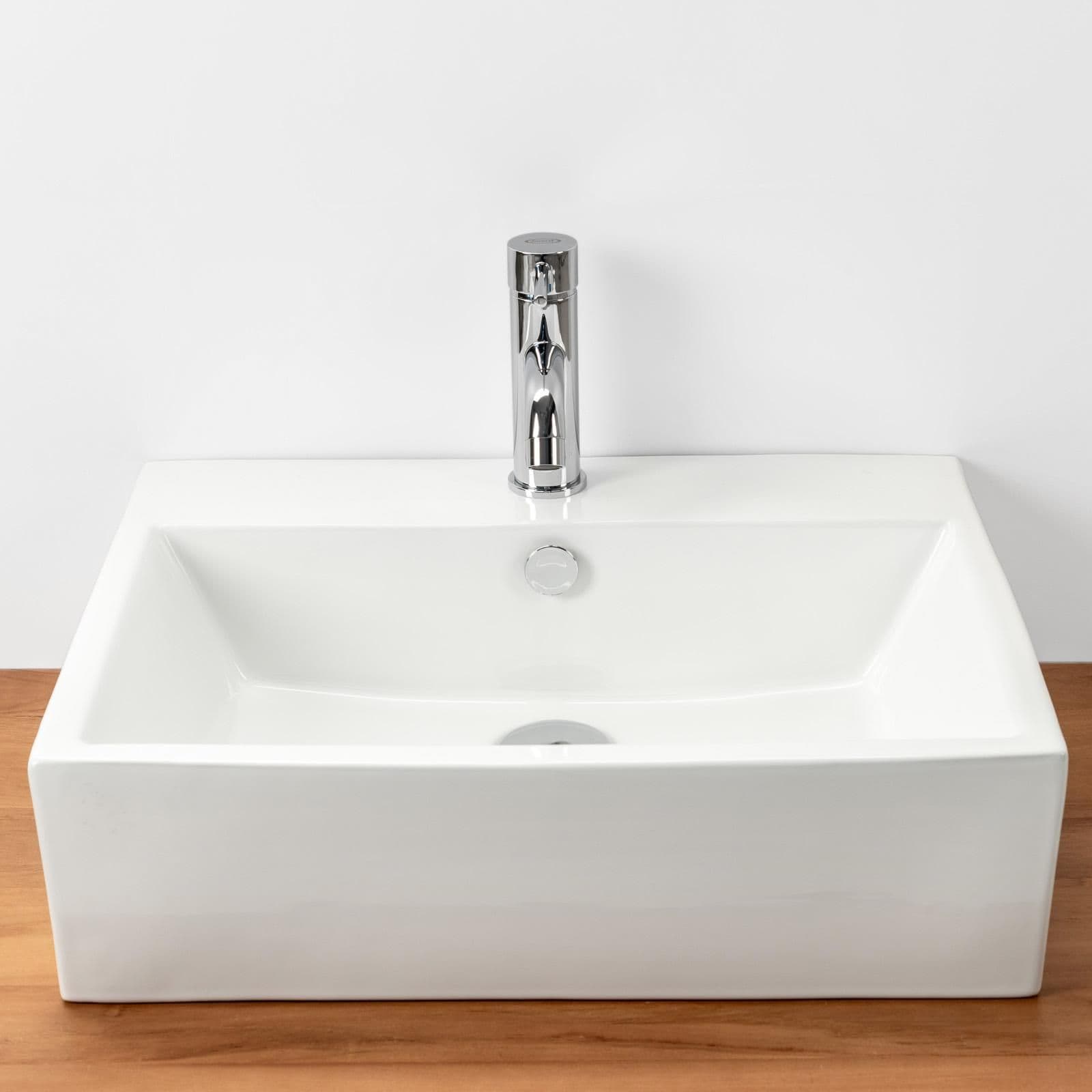 Lavabo d'appoggio 53x41 cm in ceramica bianco opaco - Cloe