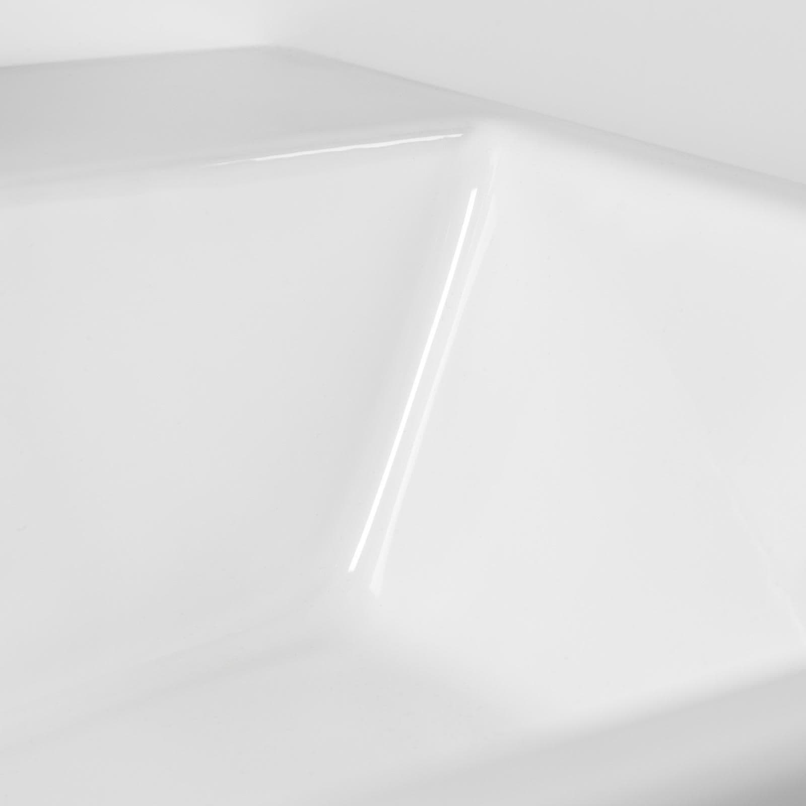 Lavabo d'appoggio 53x41 cm in ceramica bianco opaco - Cloe