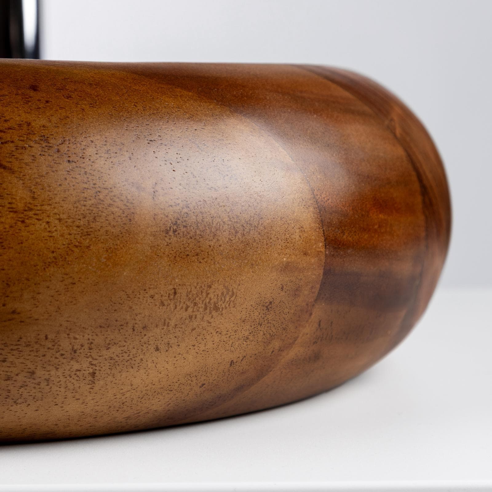 Lavabo d'appoggio in legno di suar 40 x 12 cm - Sinker