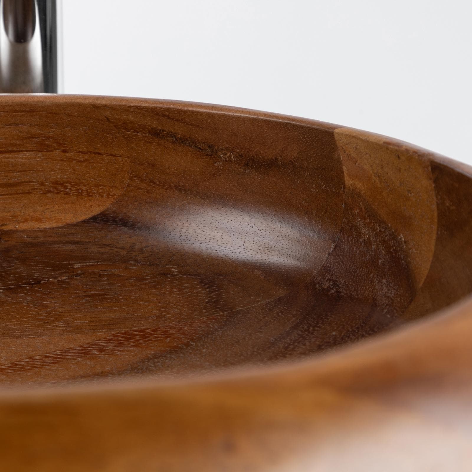 Lavabo d'appoggio in legno di suar 40 x 12 cm - Sinker