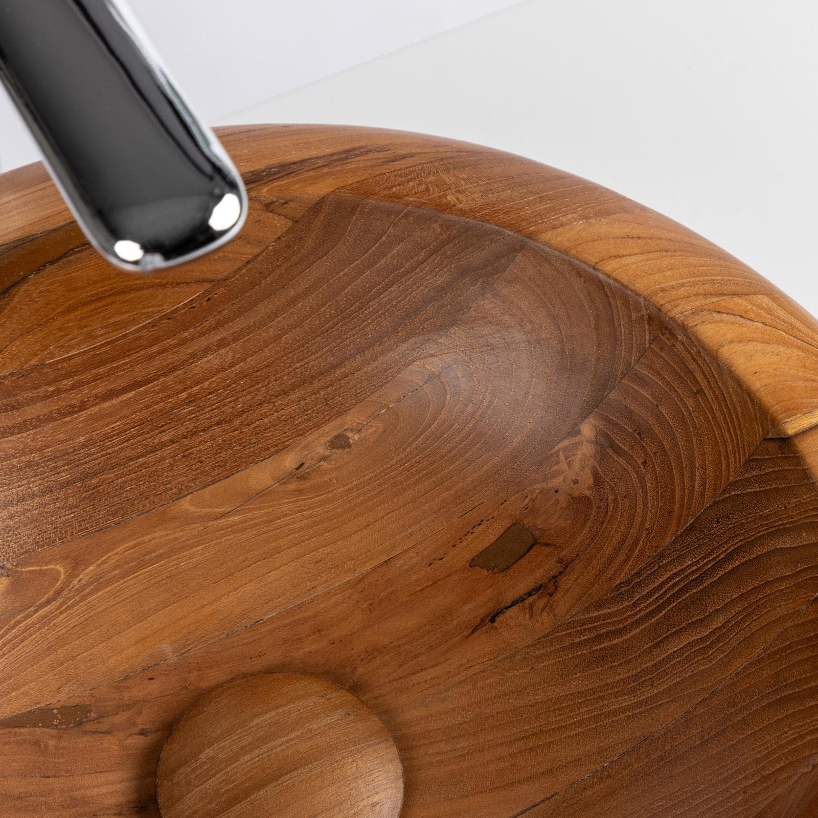 Lavabo d'appoggio in teak 40 x 10 cm - Sinker