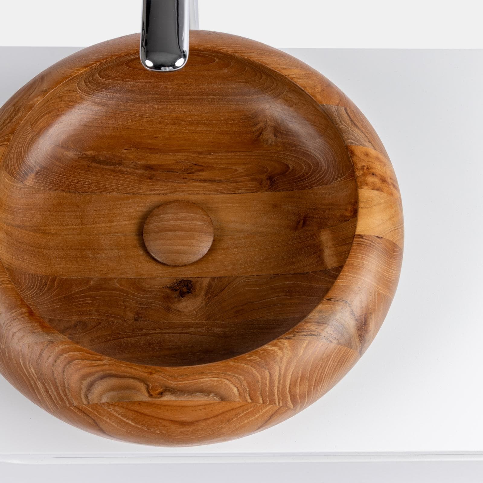 Lavabo d'appoggio in teak 40 x 12cm - Sinker