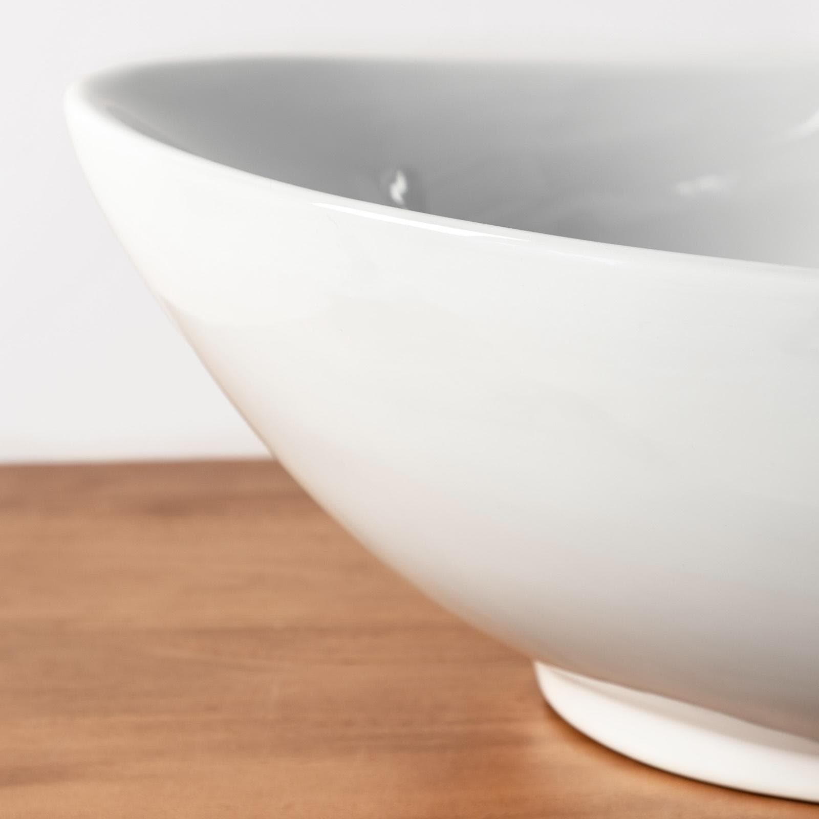 Lavabo ovale a bacinella 60x37 cm in ceramica bianco lucido - Cloe