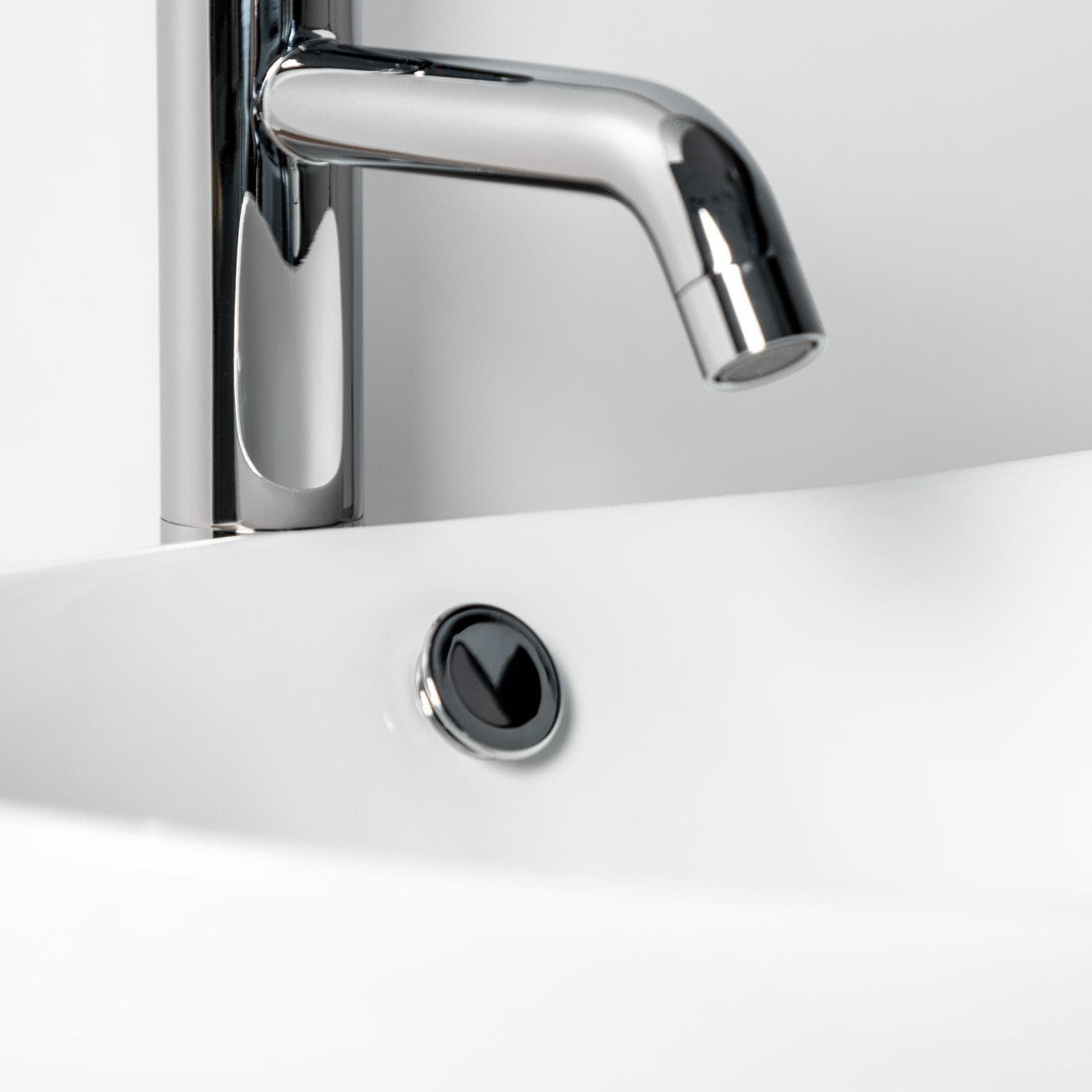 Lavabo ovale a bacinella 60x37 cm in ceramica bianco lucido - Cloe