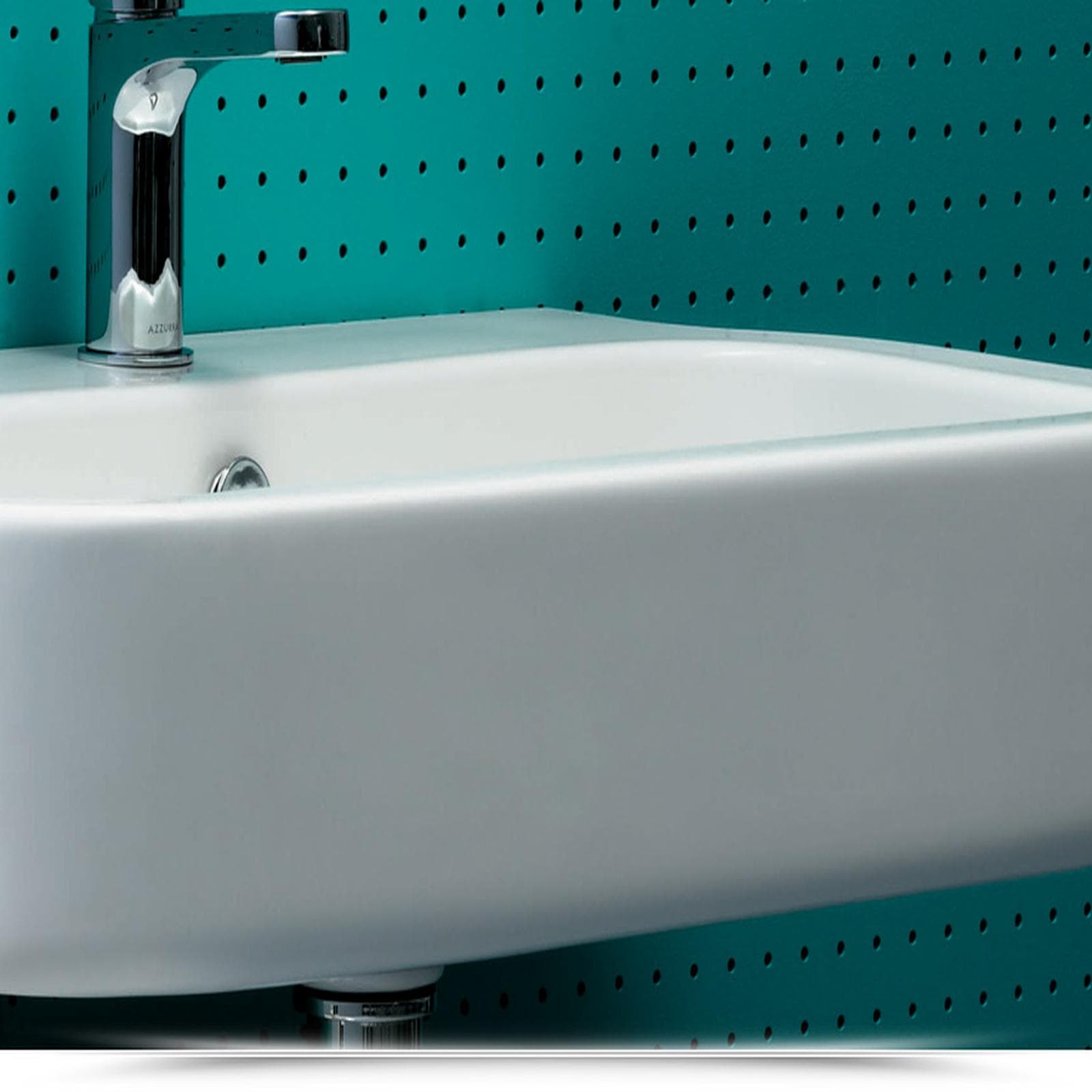 Lavabo sospeso Azzurra Ceramica 75 cm installabile in appoggio su piano - Glaze