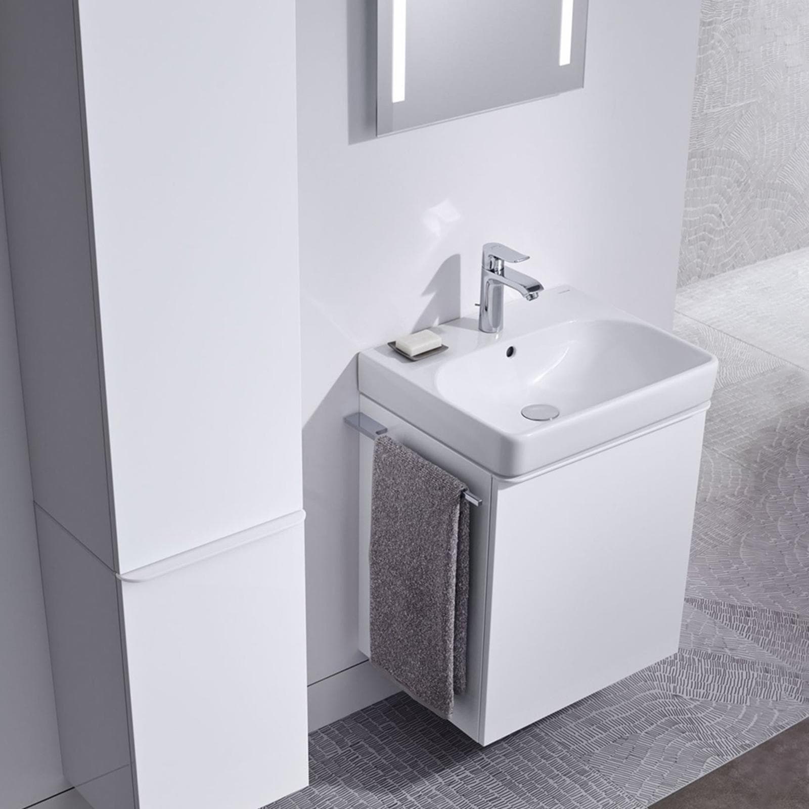 Lavabo sospeso o da appoggio 55 cm ceramica Serie Smyle Square - Geberit