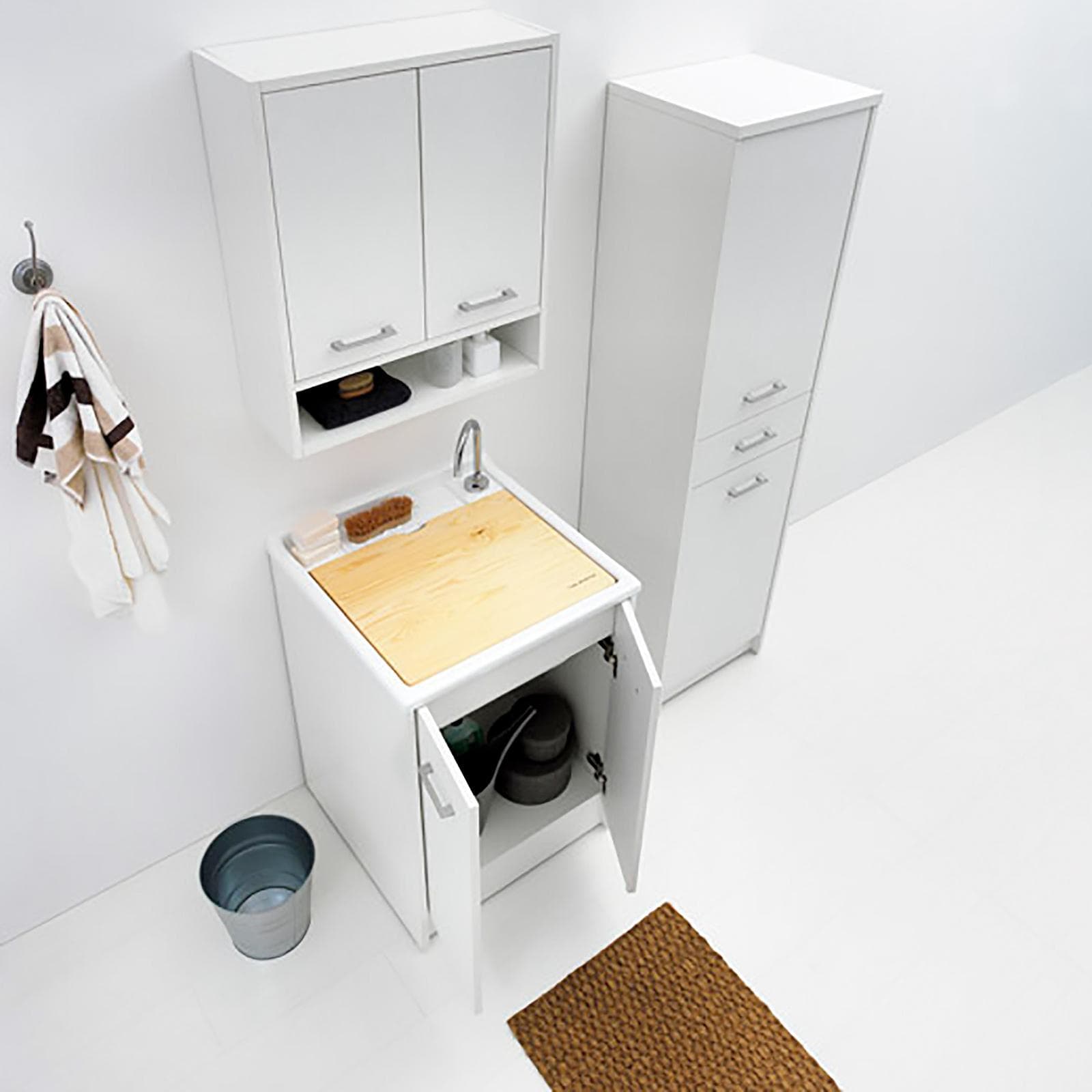 Lavapanni Domestica Colavene tela bianco 60X60X86h due ante con tavola lavapanni