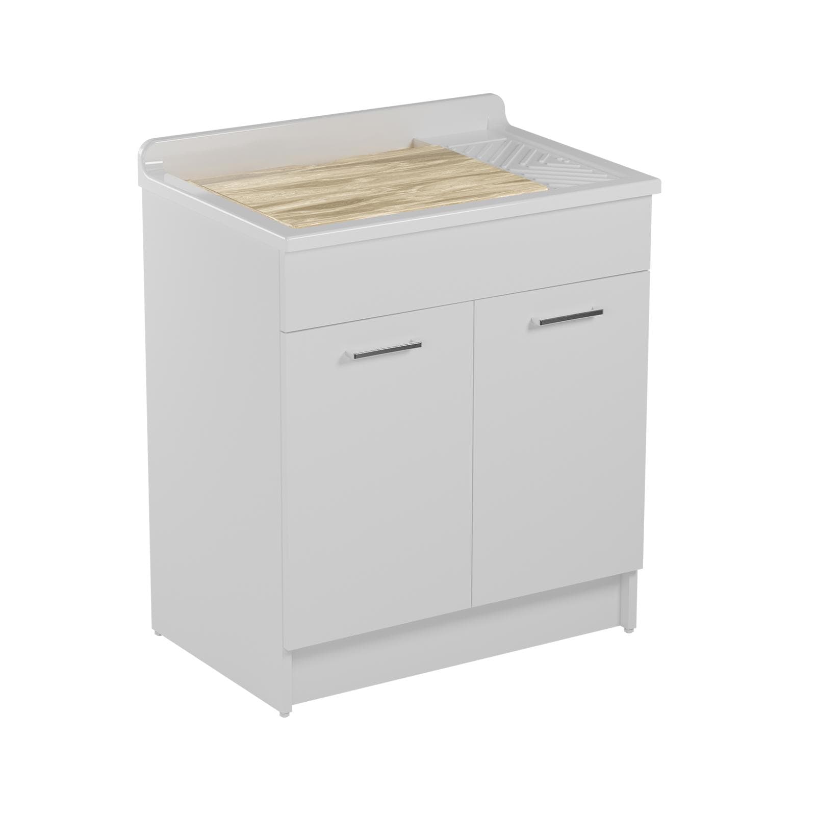 Lavatoio Lindo Colavene 75x50x86h cm con tavola lavapanni bianco opaco