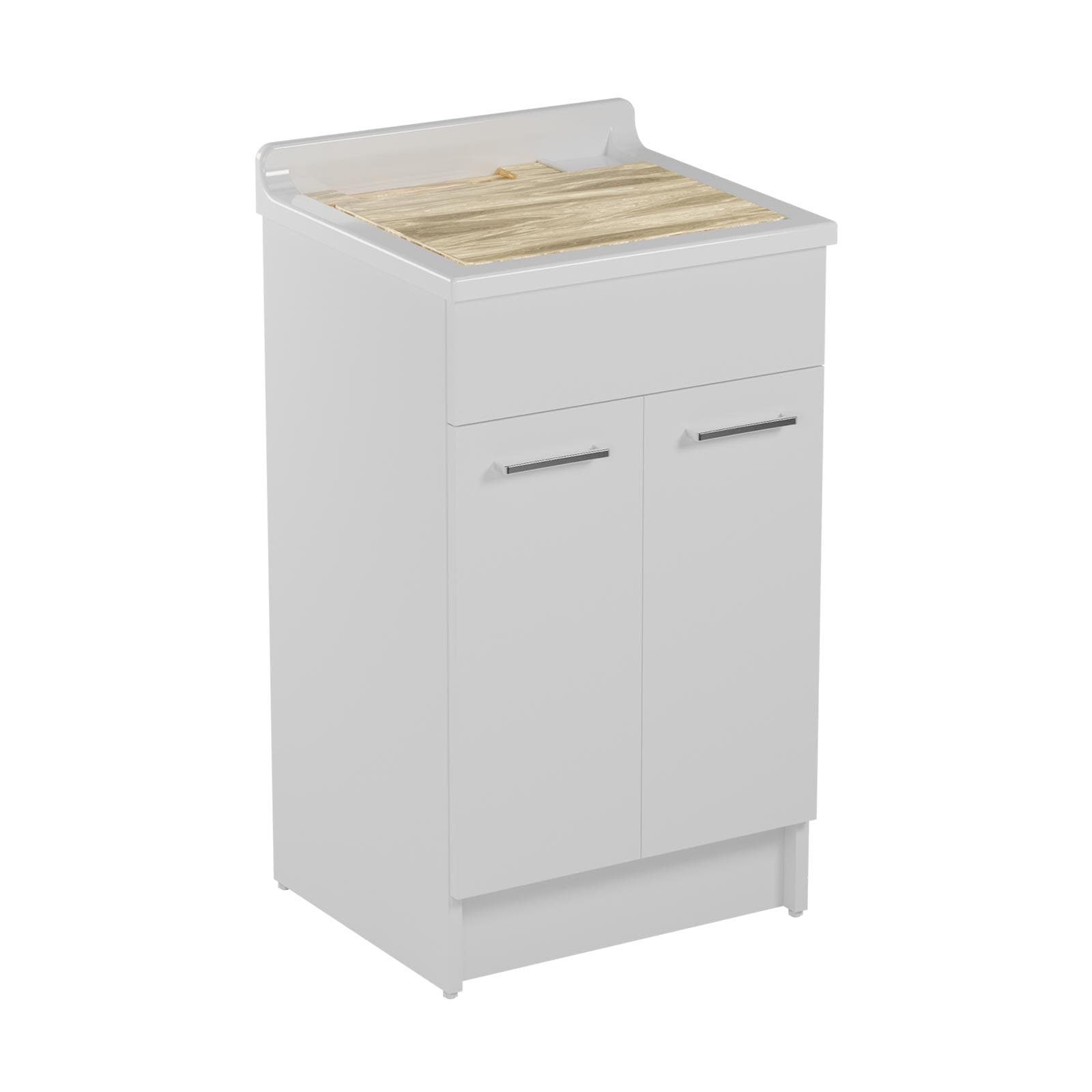 Lavatoio Swash Colavene 50x45x86h cm con asse lavapanni bianco opaco