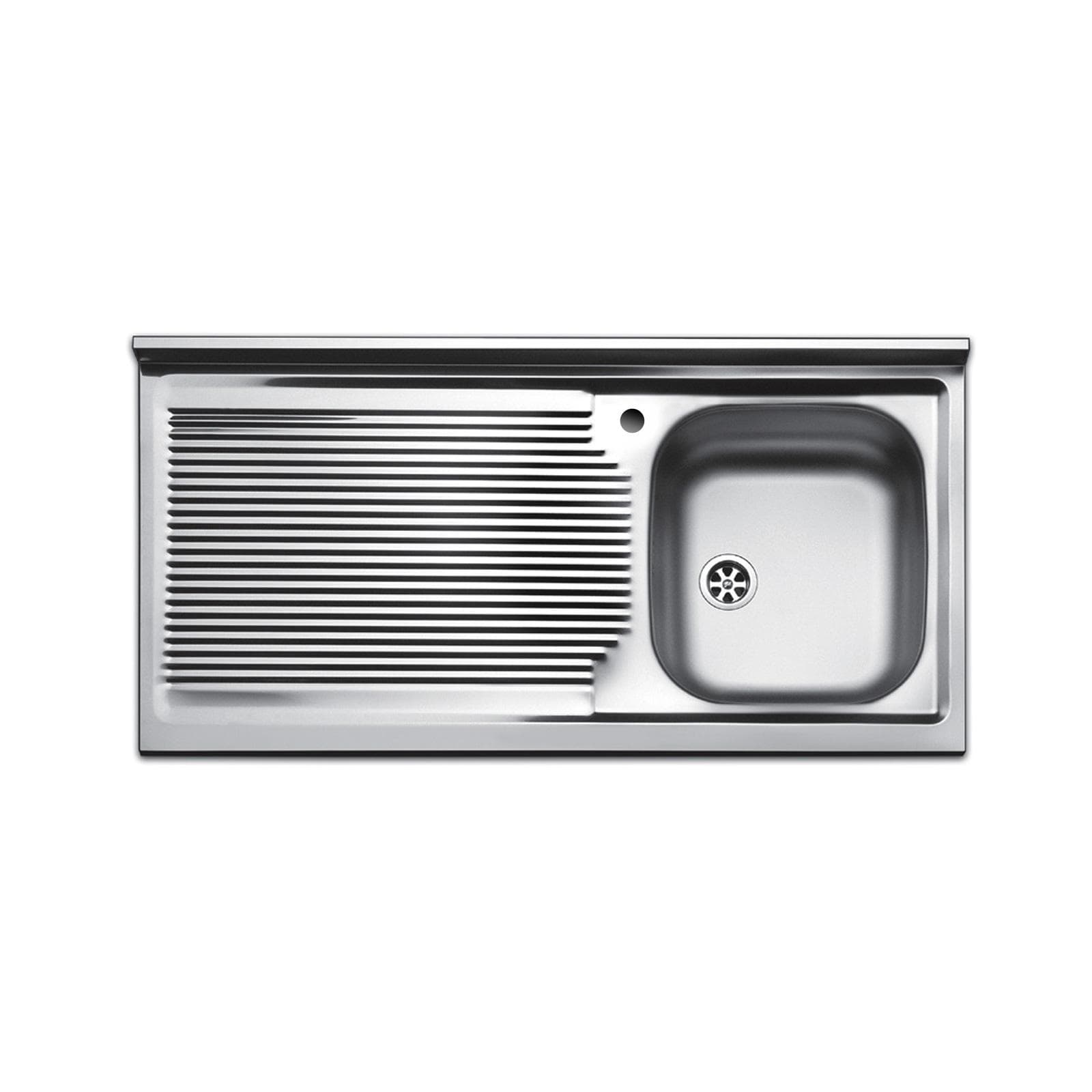 Lavello Apell Pisa cucina in acciaio 100x50 cm lavandino a destra