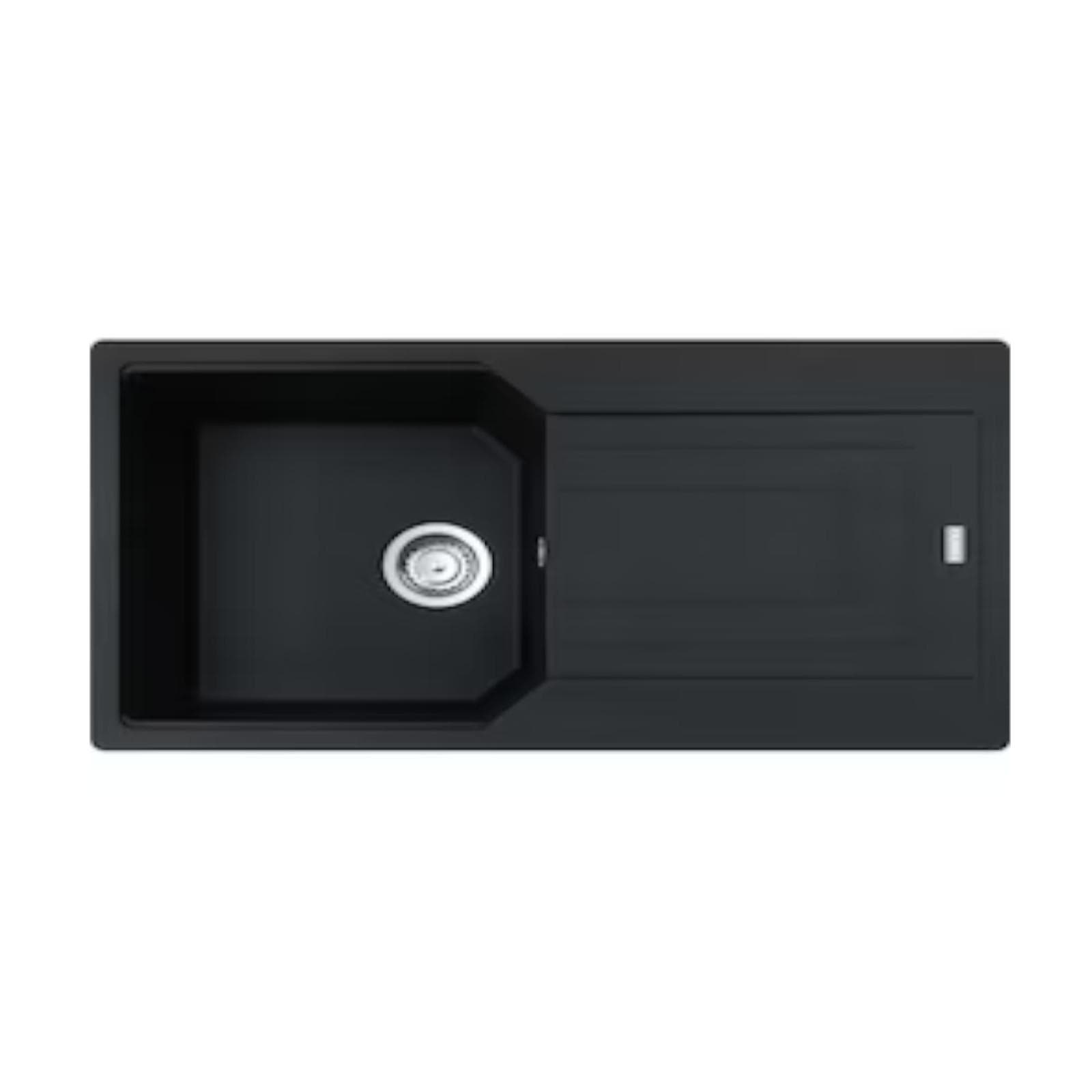 Lavello Franke City 2.0 in fragranite 86x50 cm con gocciolatoio e vasca nero