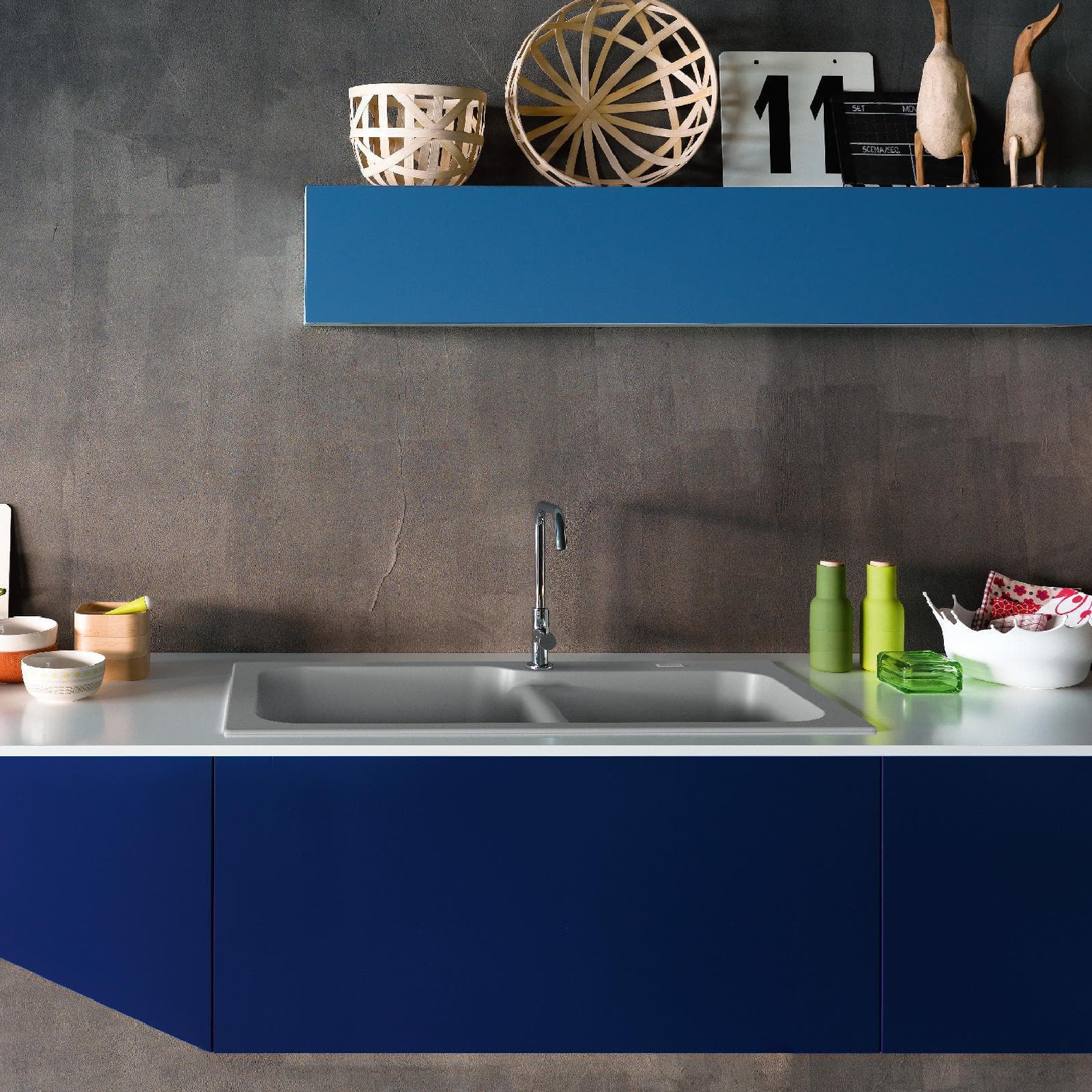 Lavello Franke Kite cucina in tectonite grigio con doppia vasca