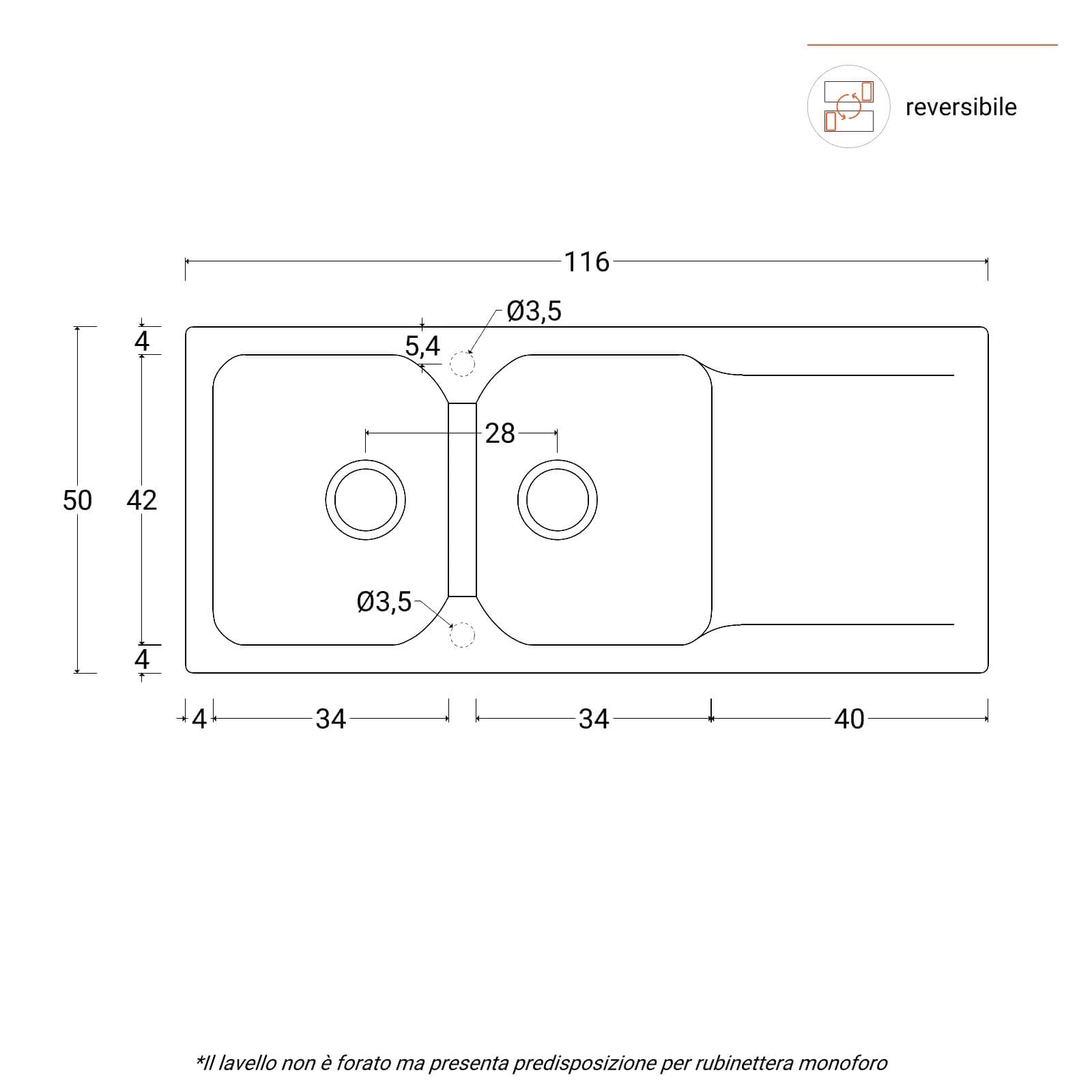Lavello Franke Kite cucina in tectonite grigio con doppia vasca e gocciolatoio