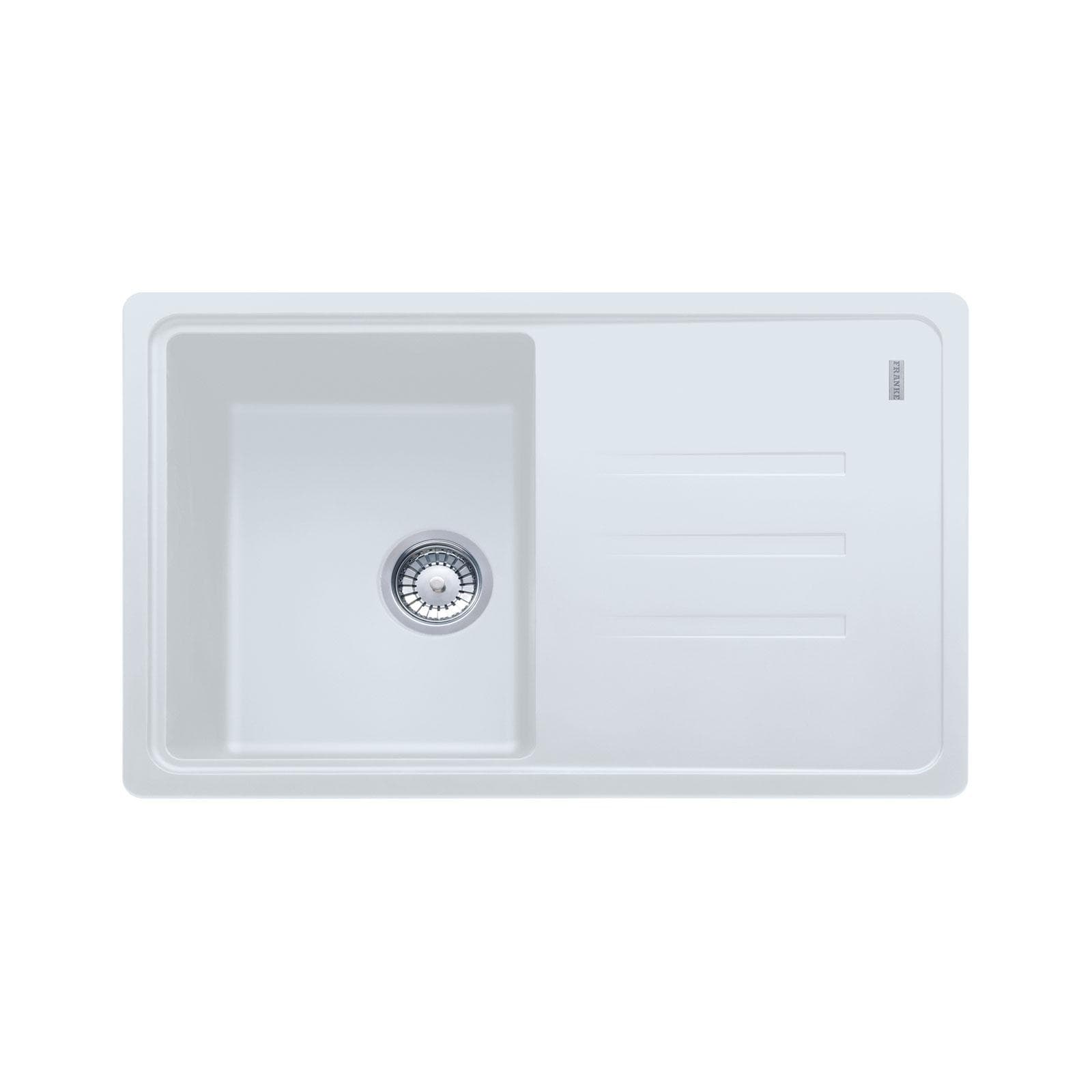 Lavello Franke Malta in fragranite 78x50 cm con gocciolatoio bianco