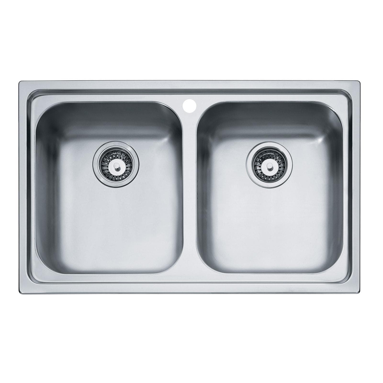 Lavello Franke Radar 86x50 cm da incasso in acciaio inox con vasca doppia Franke