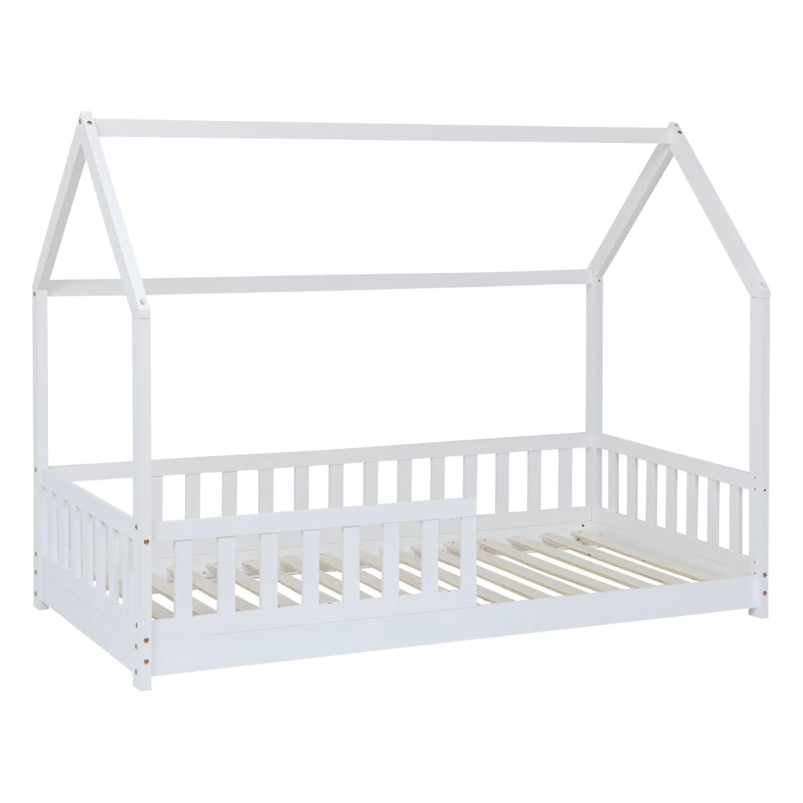 Letto a capanna per bambini 90x190 cm in legno bianco - Kids
