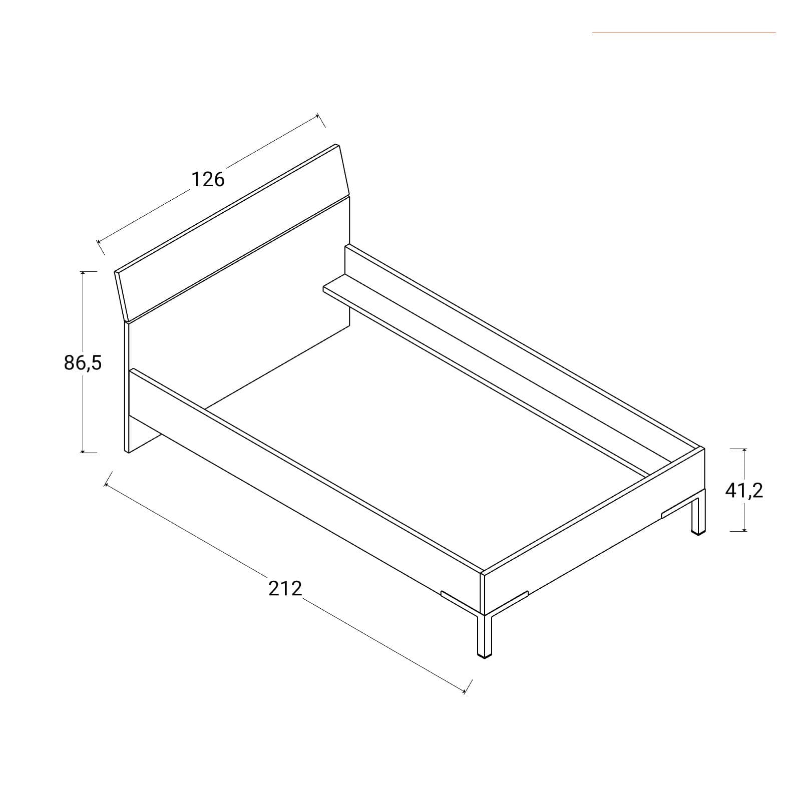 Letto una piazza e mezza 120x200 cm bianco lucido - Reina