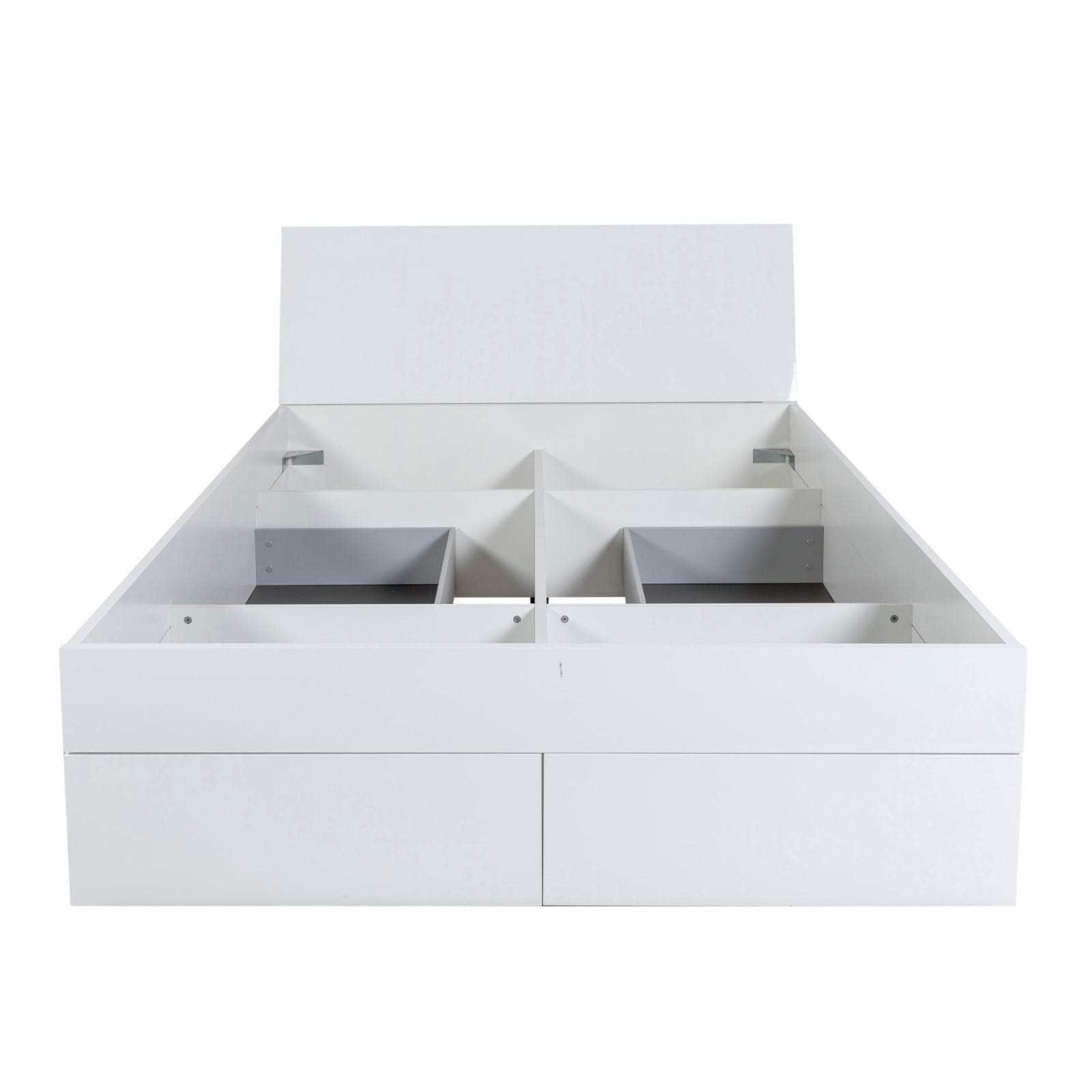 Letto una piazza e mezza 120x200 cm in legno bianco lucido - Boras night